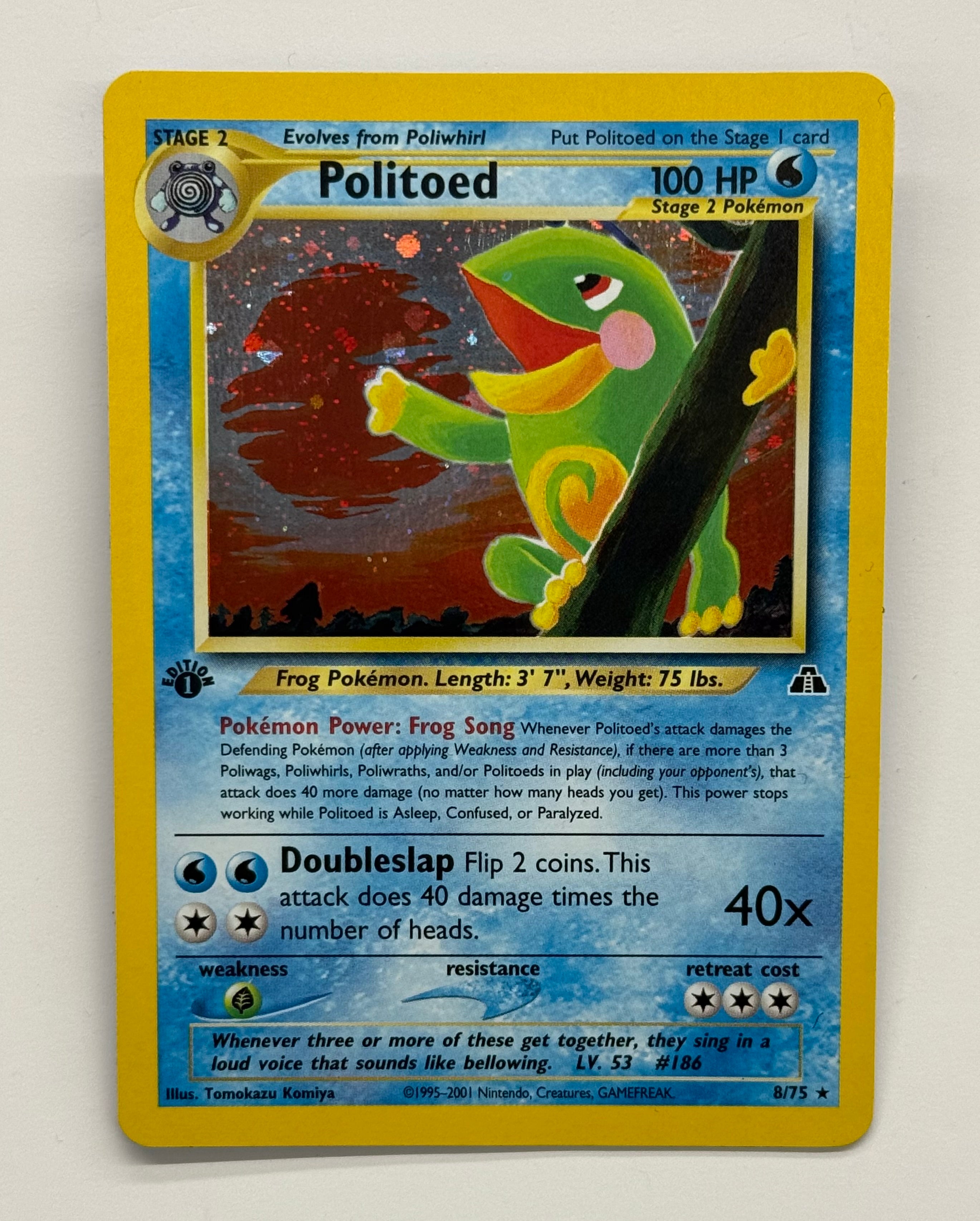 Pokémon TCG - Neo Discovery 1st Edition Politoed 8/75 NM