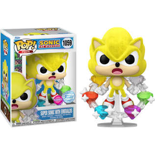 Funko Pop! Plus Sonic The Hedgehog Super Sonic with Emeralds Flocked Target Exclusive #1059