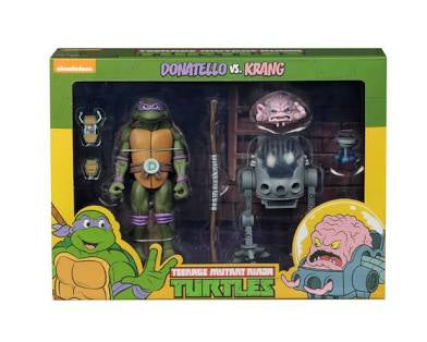 Neca Reel Toys Nickelodeon Teenage Mutant Ninja Turtles Donatello vs Krang 2 Pack Action Figures