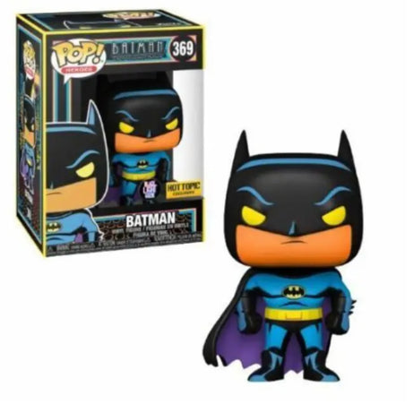 Funko Pop! Heroes DC Batman The Animated Series Batman Black Light Glow Hot Topic Exclusive #369