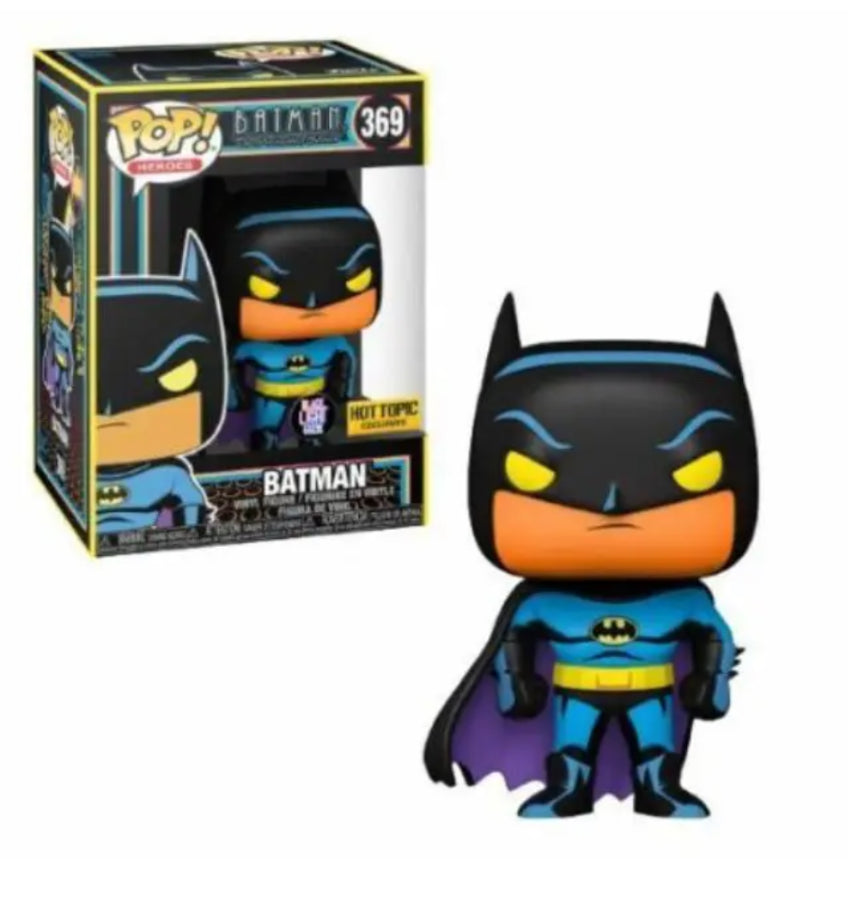 Funko Pop! Heroes DC Batman The Animated Series Batman Black Light Glow Hot Topic Exclusive #369