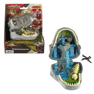 Mattel Micro Adventures Jurassic World Rebirth Tyrannosaurus Rex Playset