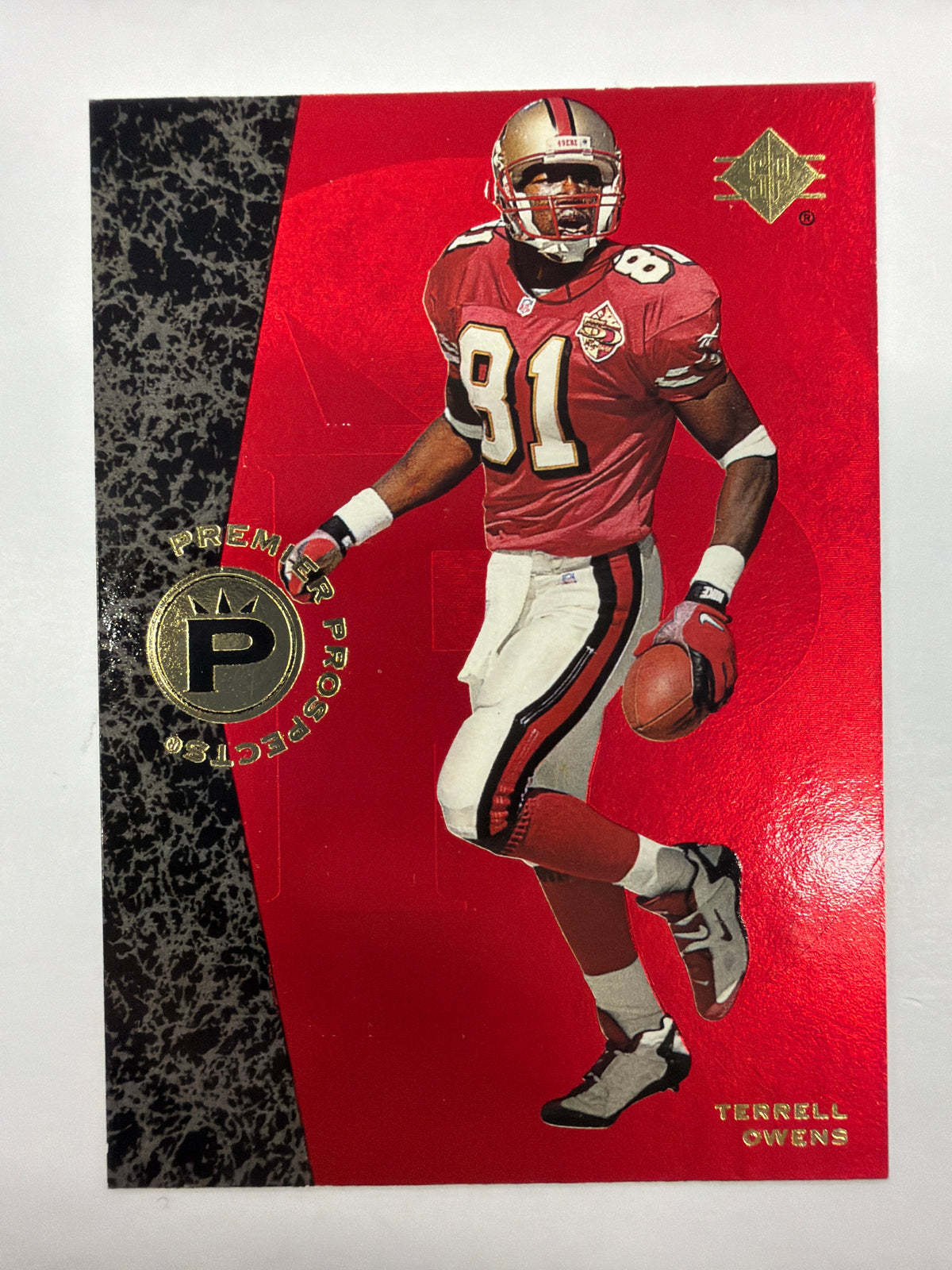 1996 Upper Deck SP Premier Prospects Terrell Owens Rookie Card #7
