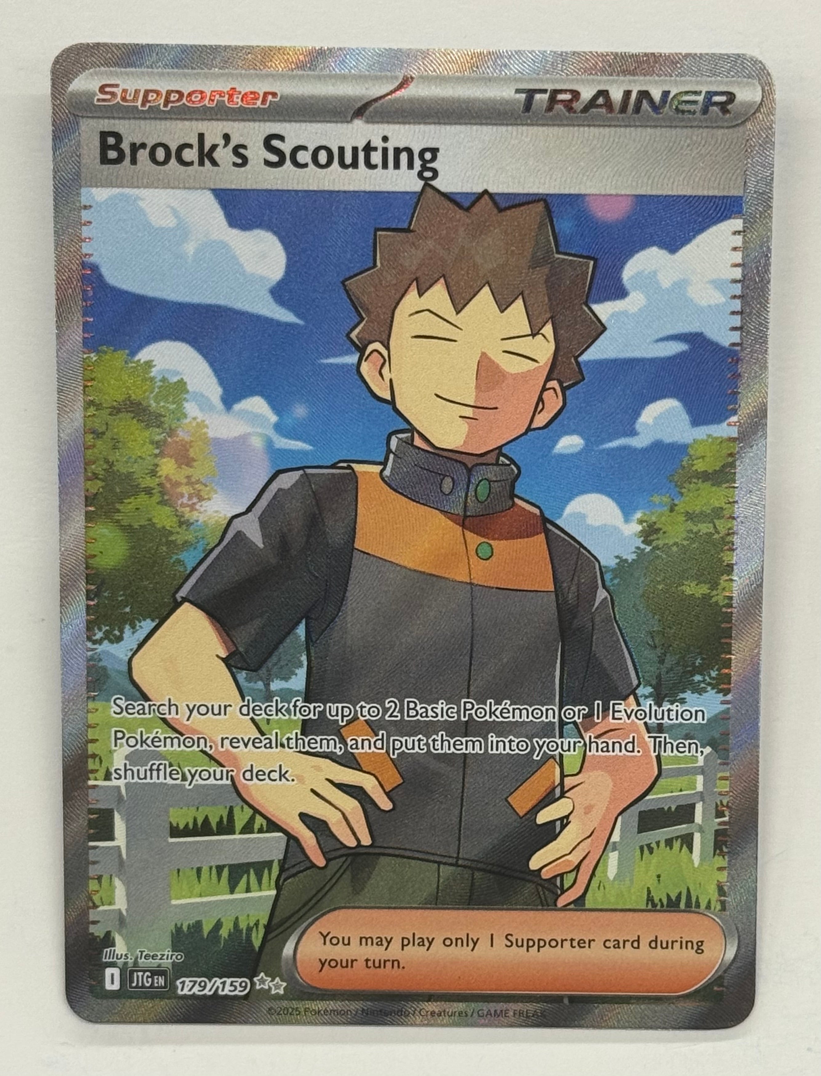 Pokémon TCG - Journey Together Brock’s Scouting 179/159 NM