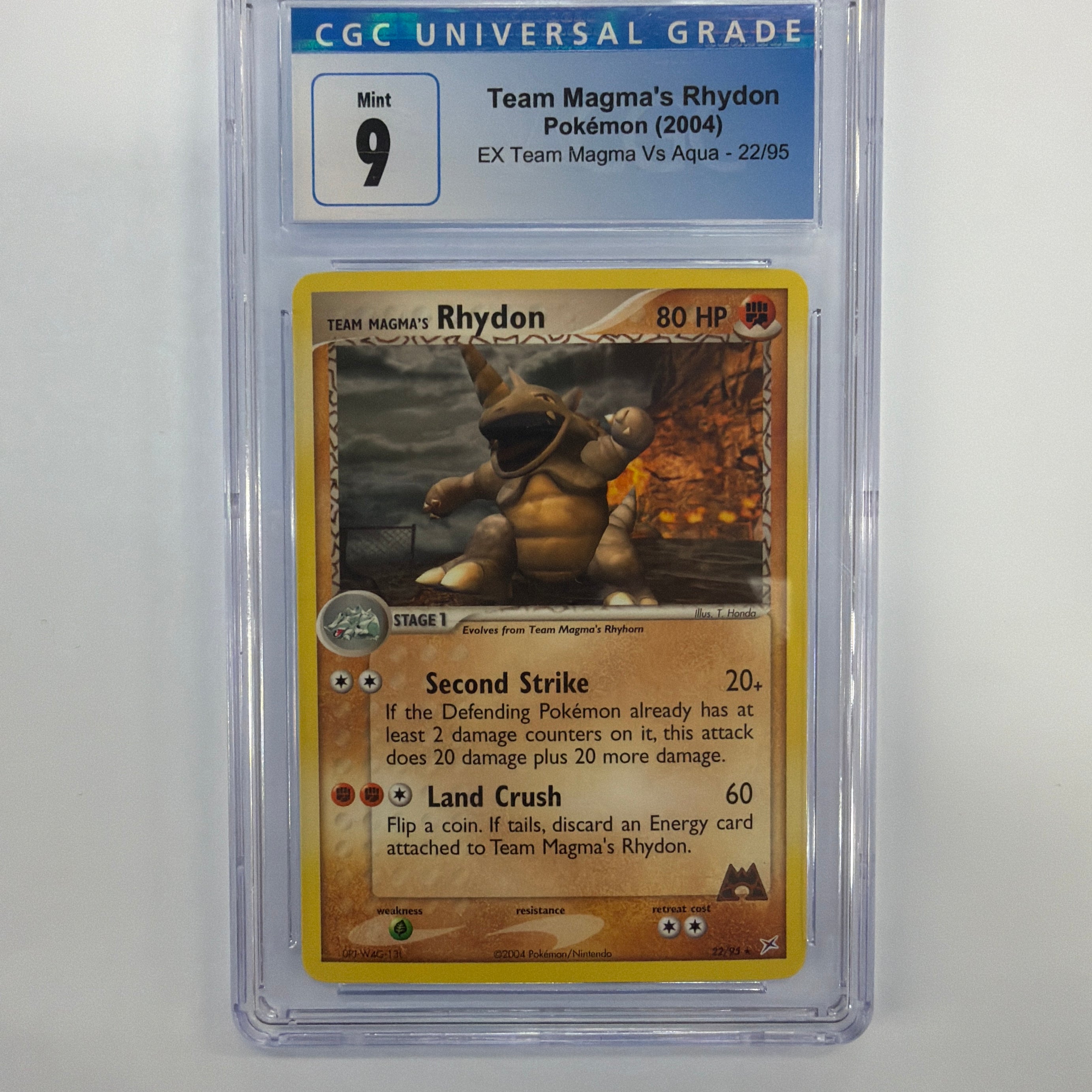 Pokémon TCG - CGC Mint 9 EX Team Magma vs Aqua Team Magma's Rhydon 22/95
