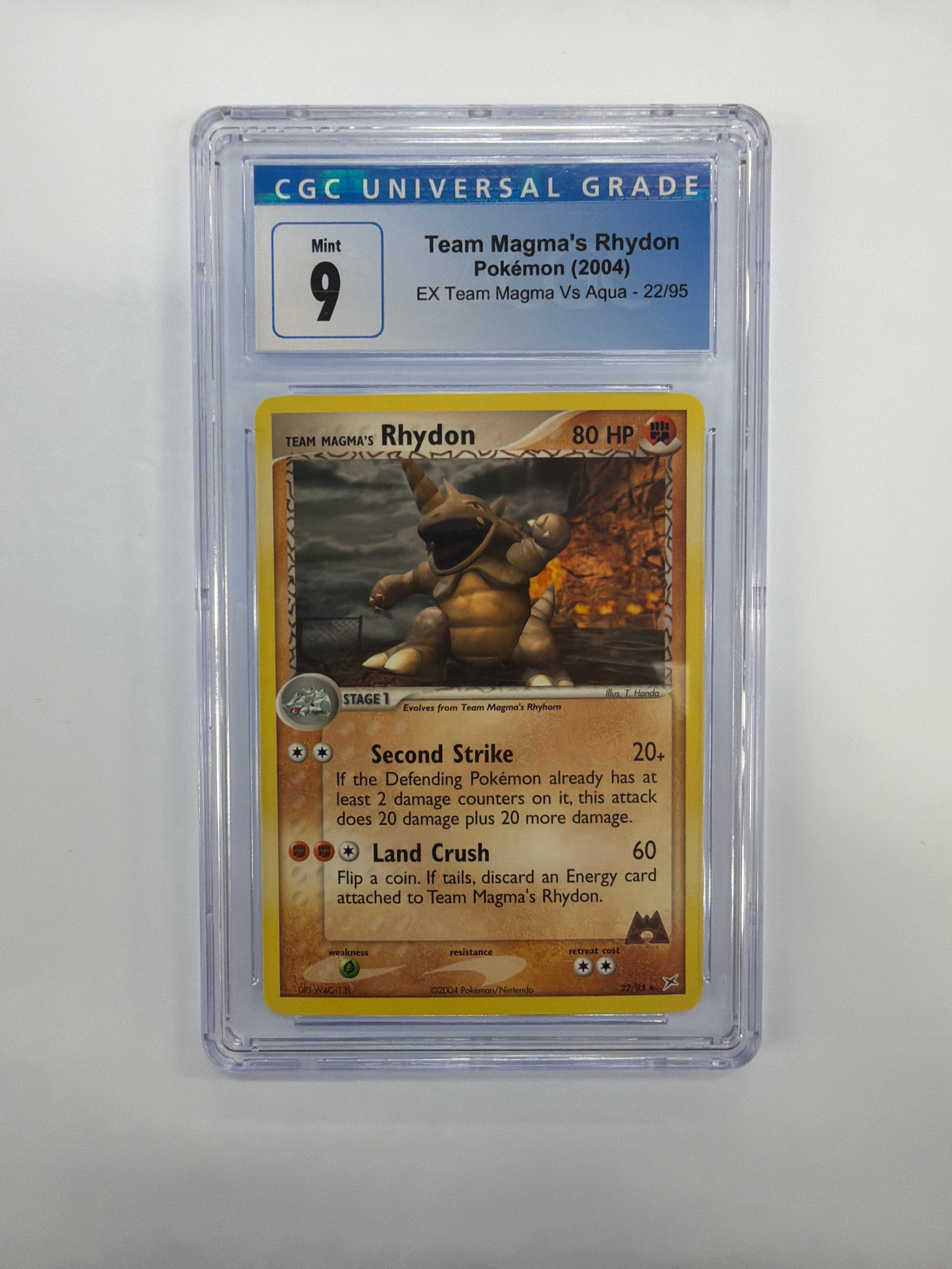 Pokémon TCG - CGC Mint 9 EX Team Magma vs Aqua Team Magma's Rhydon 22/95