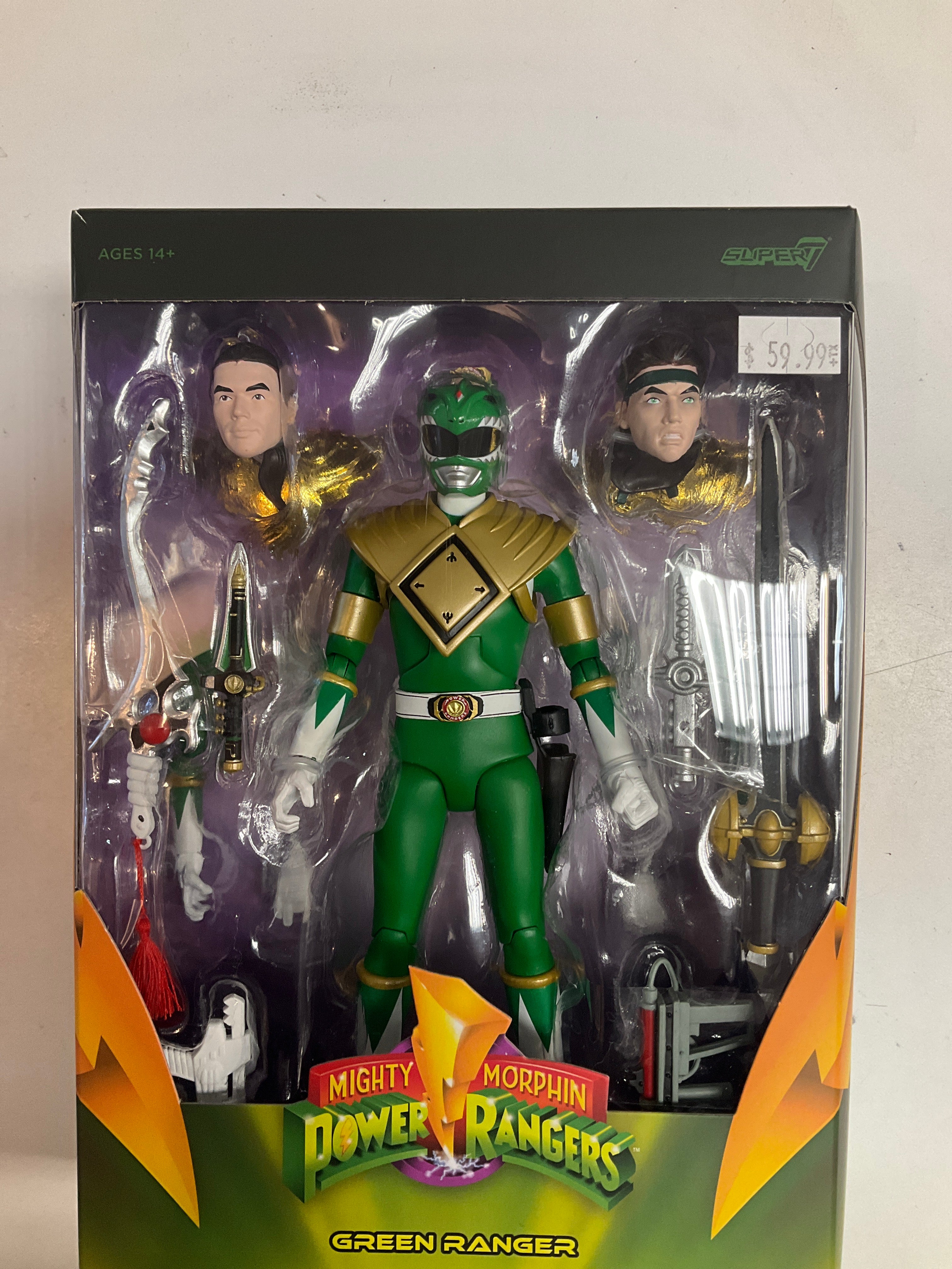 Hasbro Super 7 Mighty Morphin Power Rangers Green Ranger – True ...