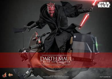Hot Toy Star Wars MMS749 Darth Maul with Sith Speeder 1/6th Scale Collection Set Action Figure
