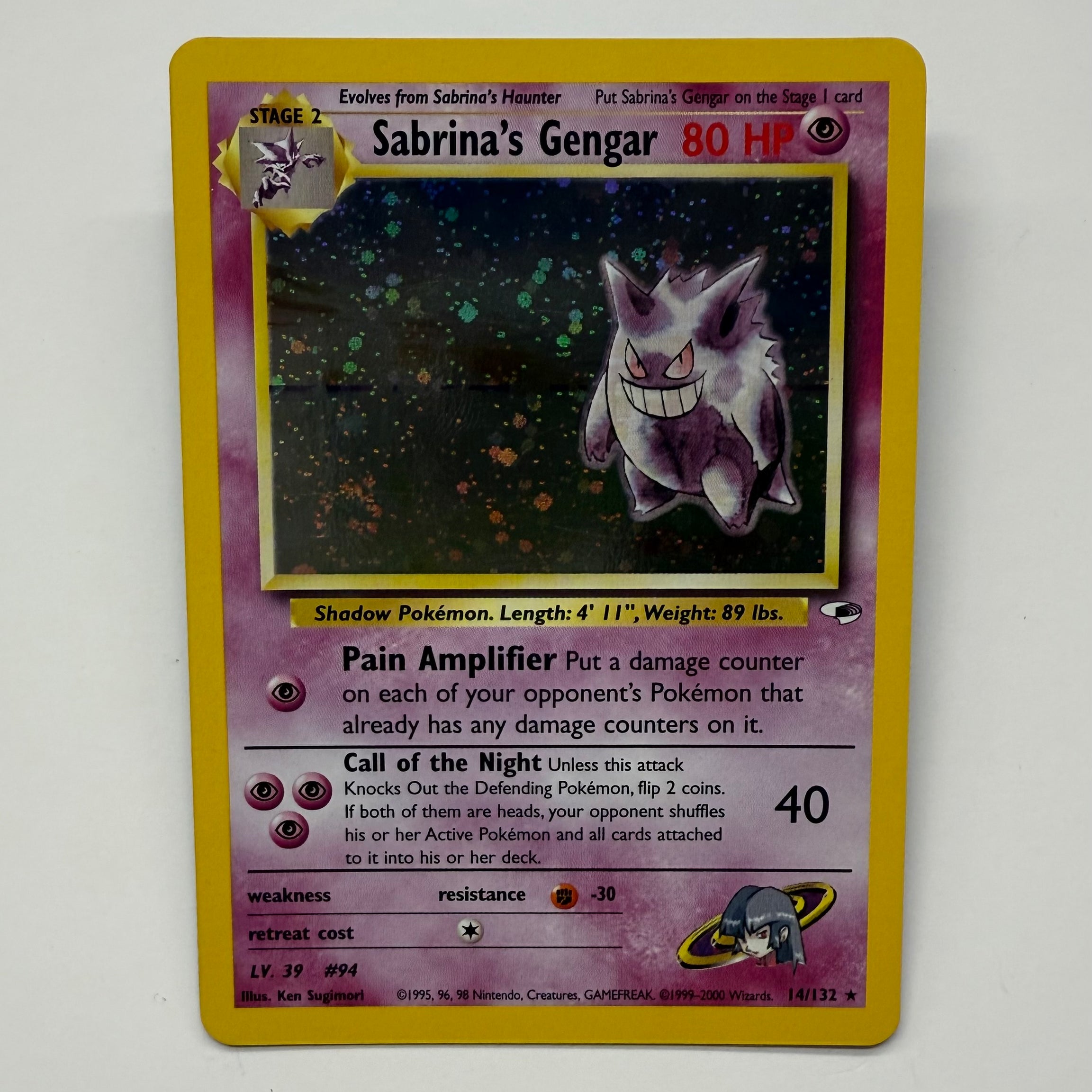 Pokémon TCG - Gym Heroes Unlimited Sabrina’s Gengar 14/132 NM