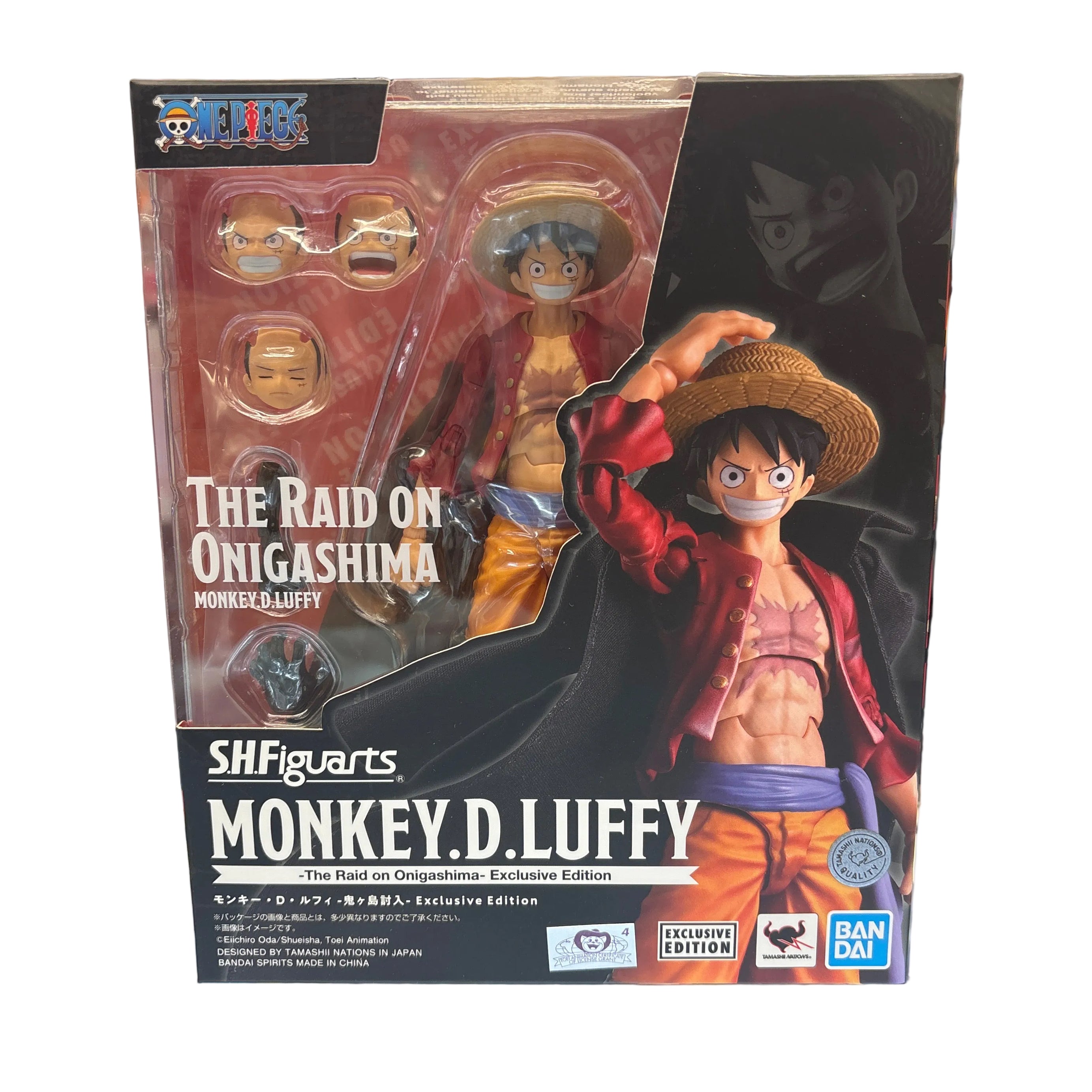 Bandai Takashi Nations S.H.Figuarts One Piece Monkey D Luffy The Raid on Onigashima Exclusive Edition Action Figure