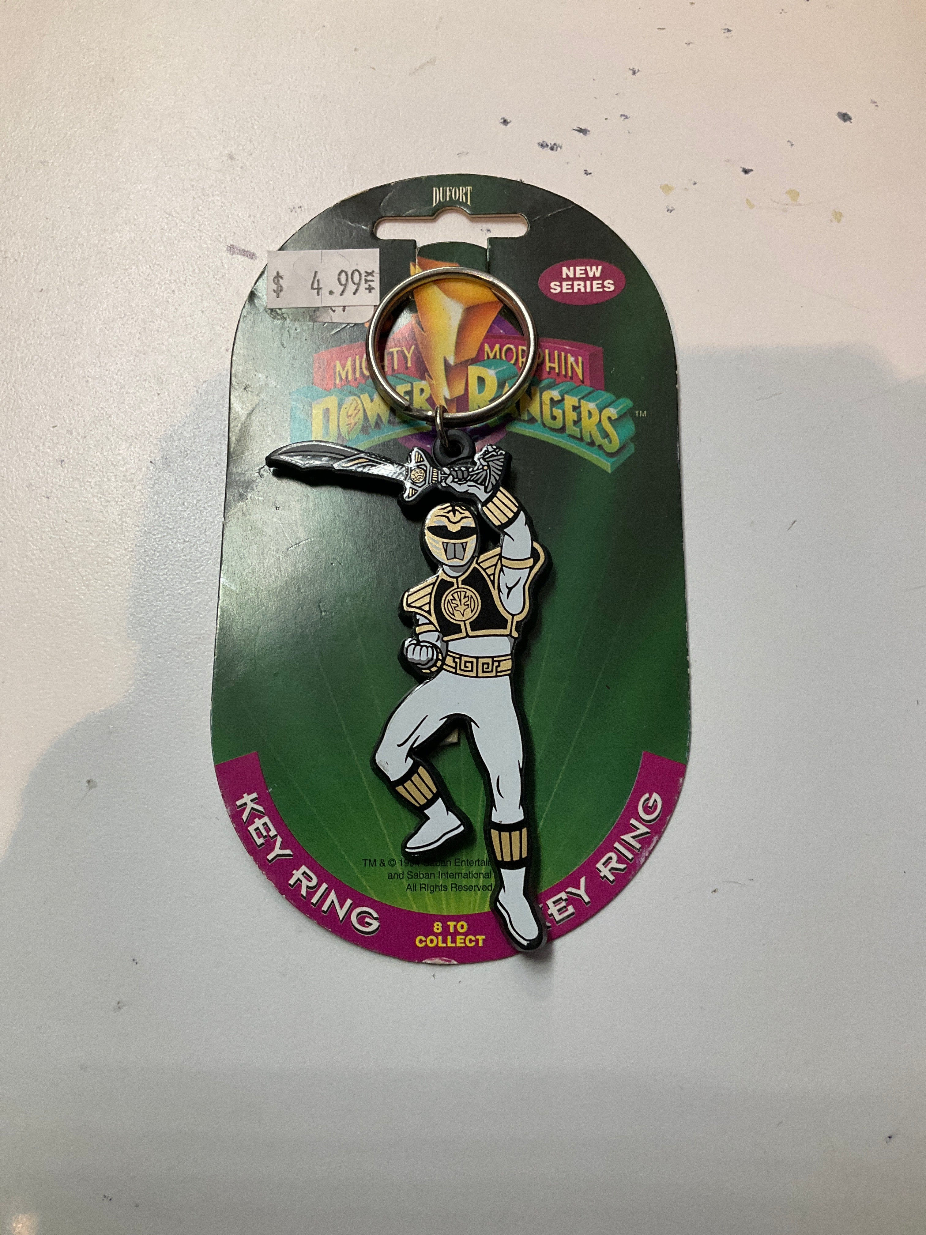 Dufort Power Rangers White Ranger Keychain – True Believers Gaming and ...