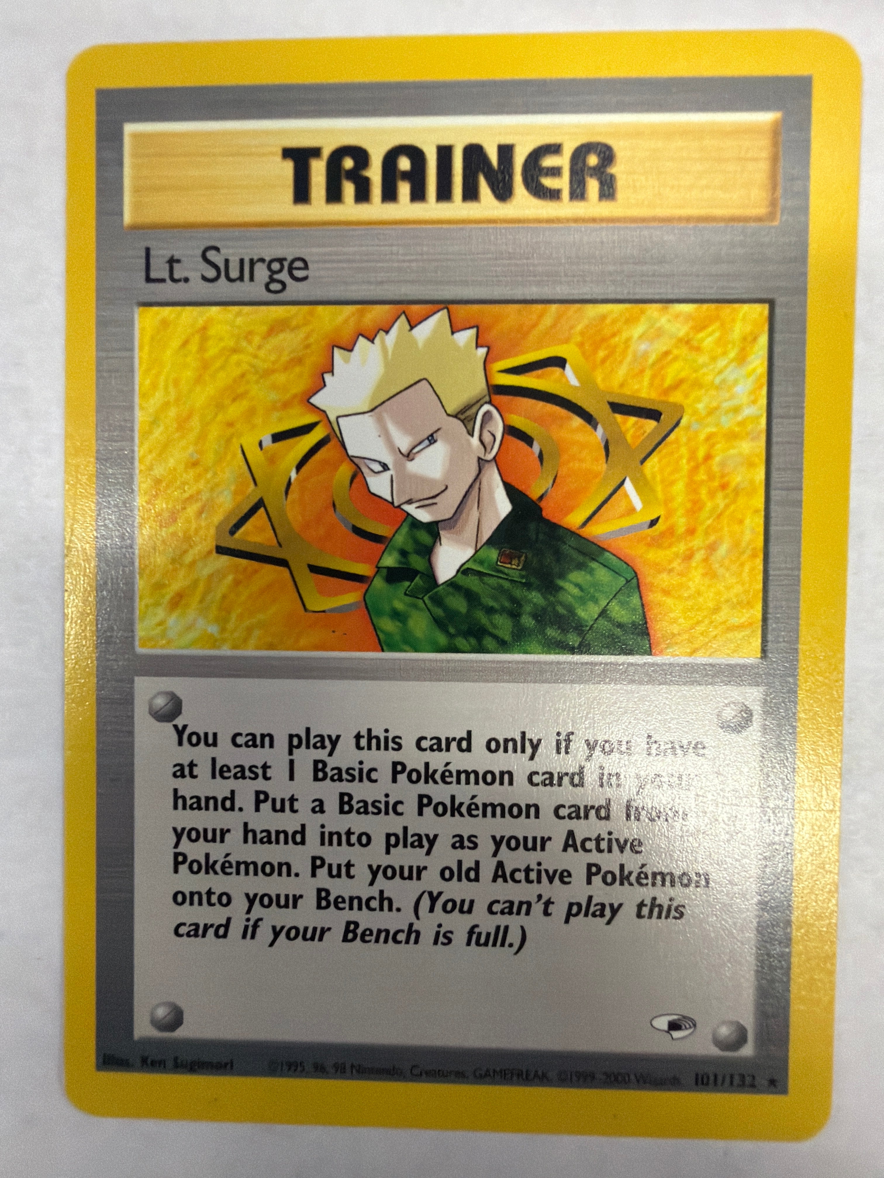 Pokémon TCG - Gym Heroes Unlimited Lt. Surge 101/132 Non-Holo LP