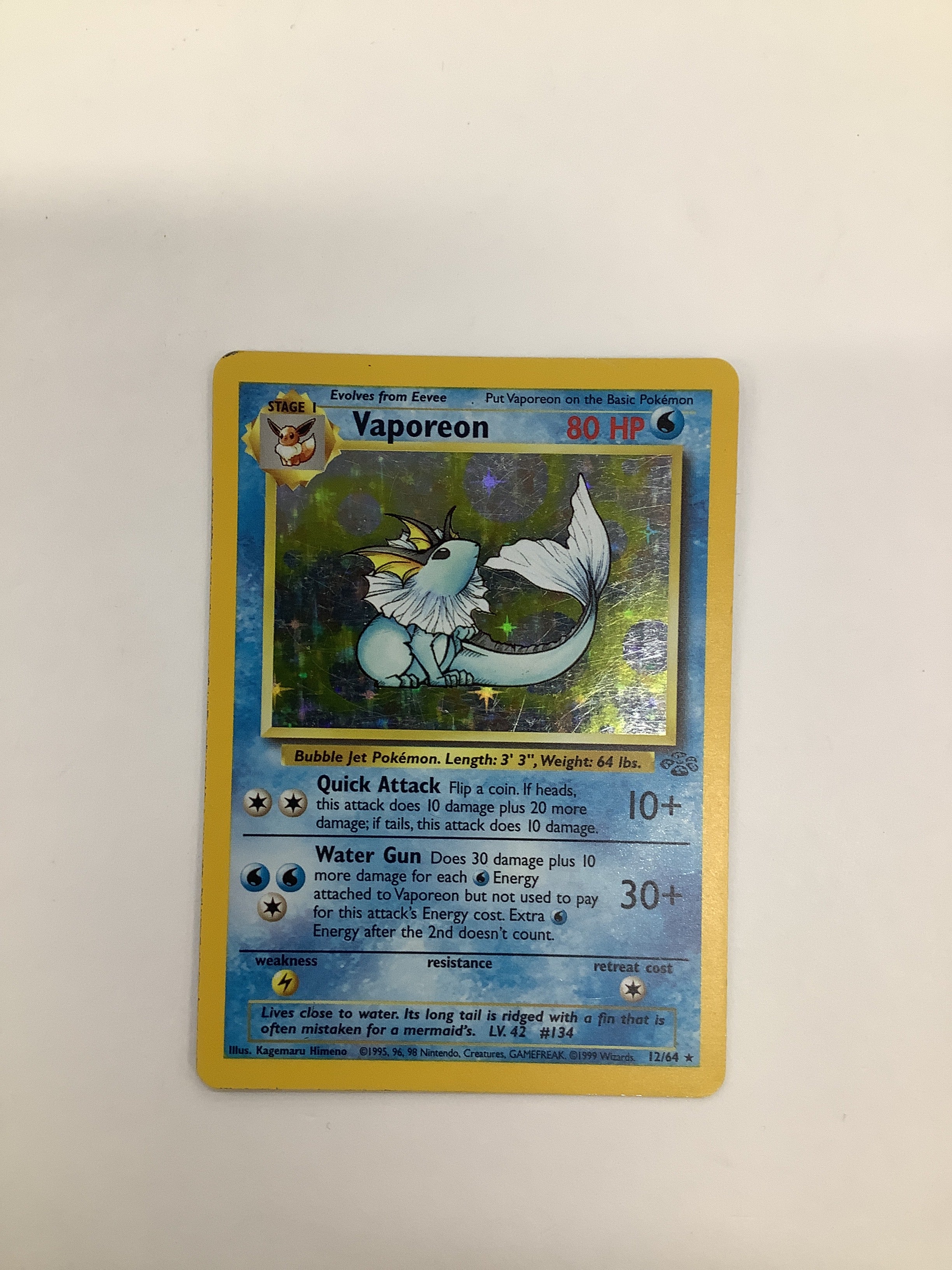 Pokémon TCG - Jungle Unlimited Vaporeon Holo 12/64 MP