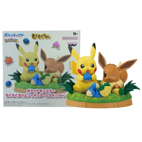 Bandai Banpresto Pokémon Pikachu and Eevee Mogumogu Time Statue