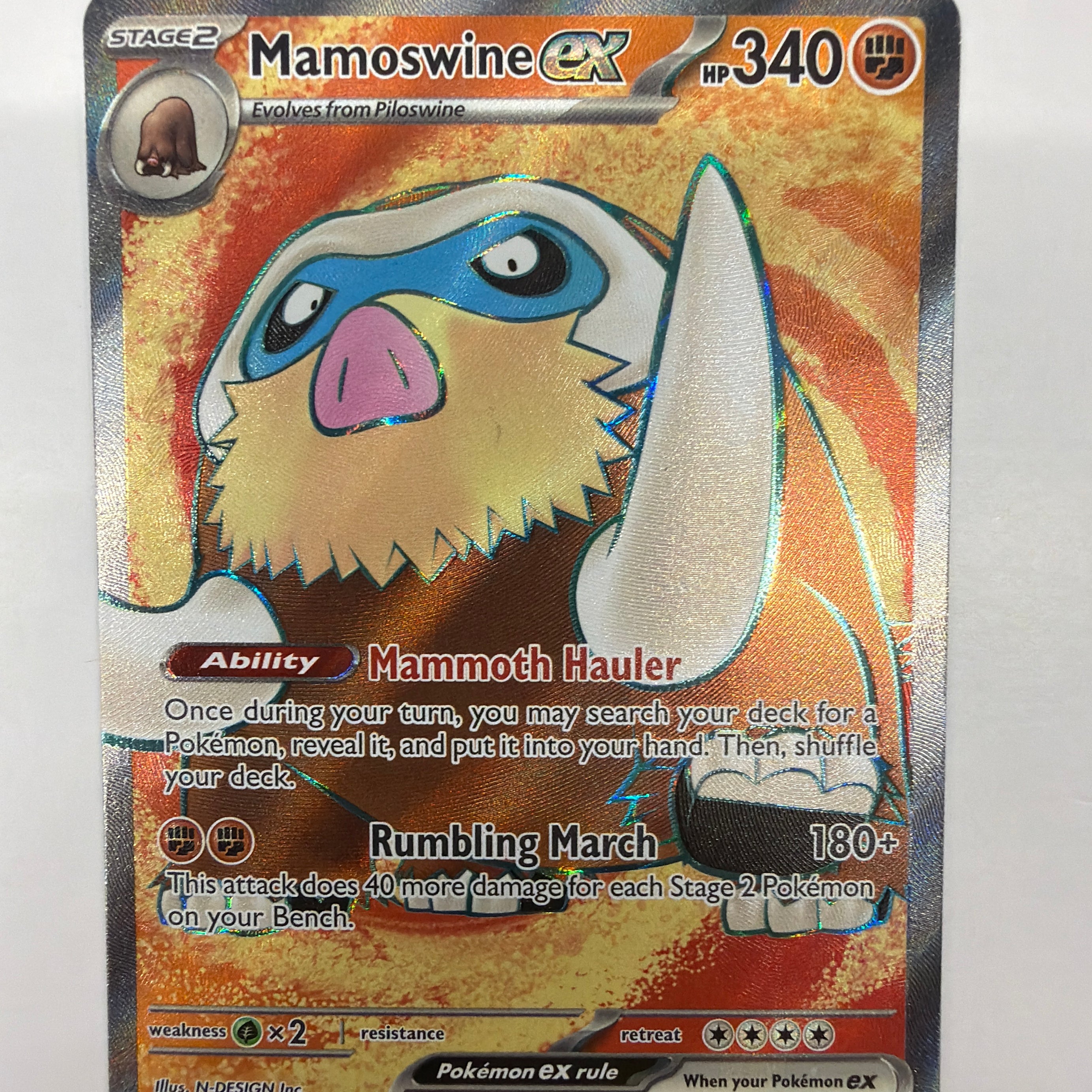 Pokémon TCG - Journey Together Mamoswine ex 174/159 NM