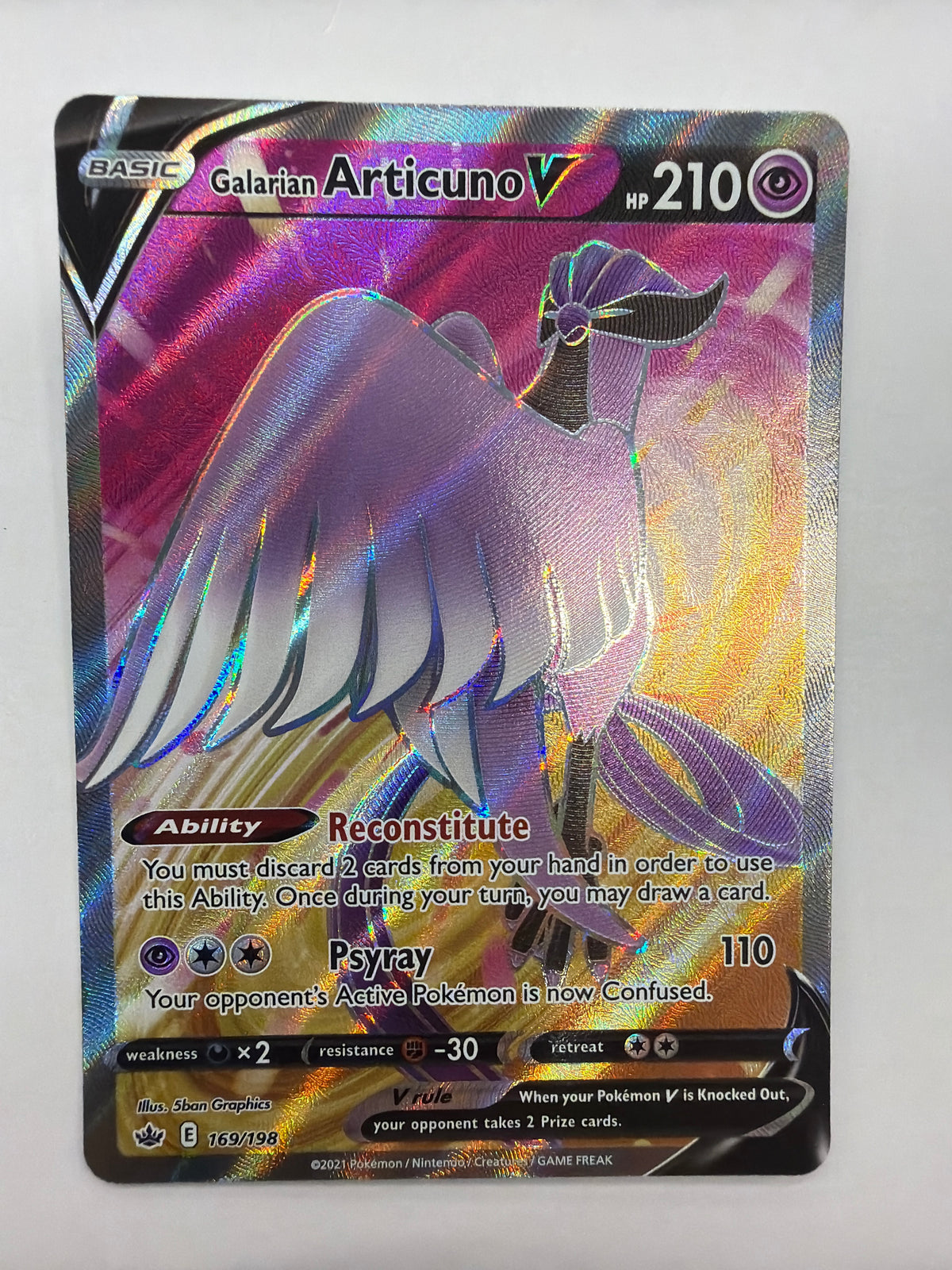 Pokémon TCG - Chilling Reign Galarian Articuno V 169/198 NM