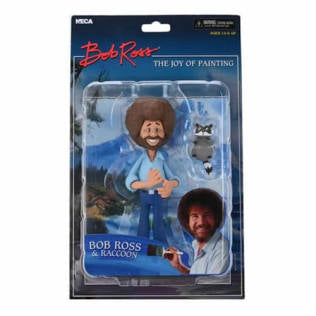 Neca Bob Ross The Joy of Painting Bob Ross & Raccoon Action Figure