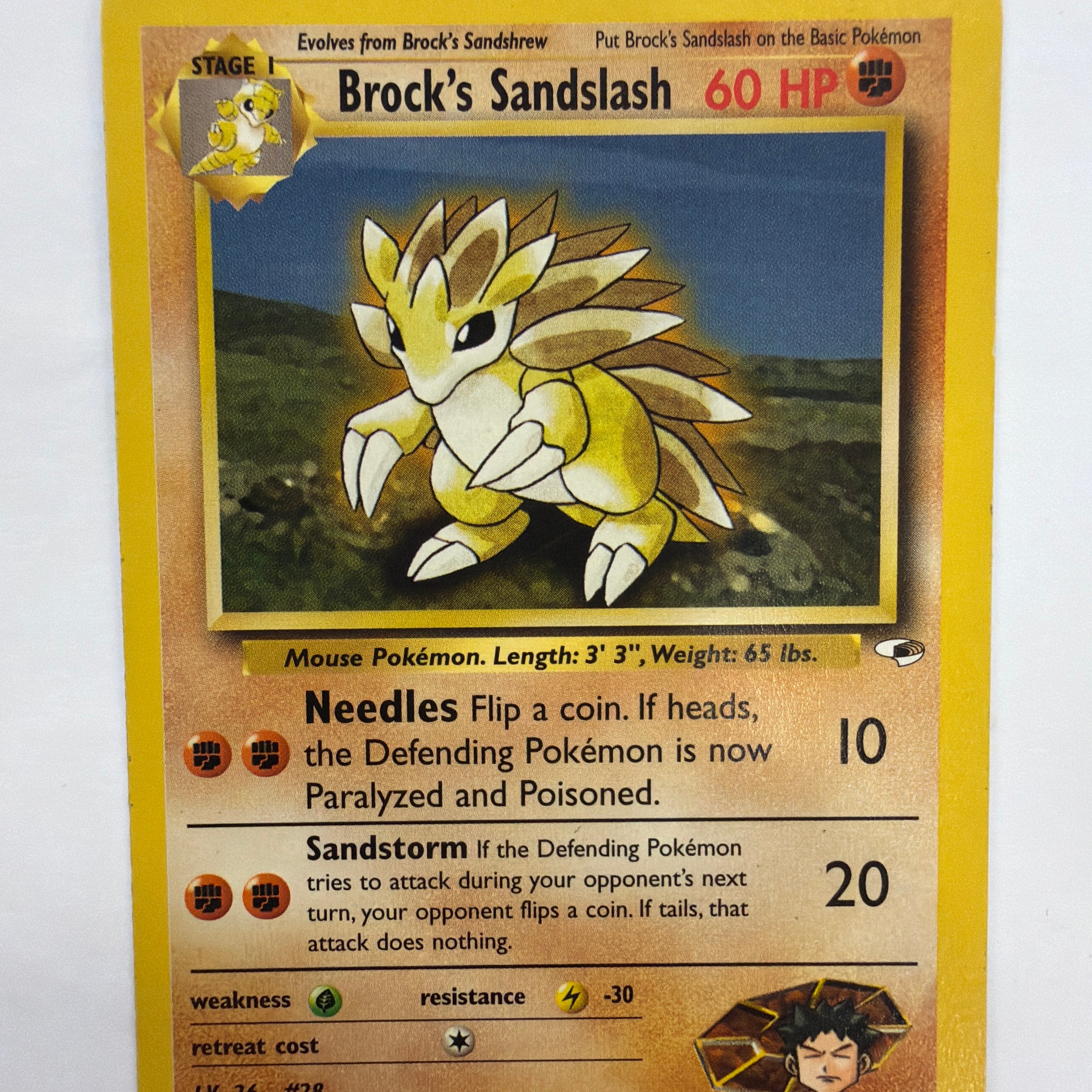 Pokémon TCG - Gym Heroes Unlimited Brock's Sandslash 23/132 Non-Holo LP