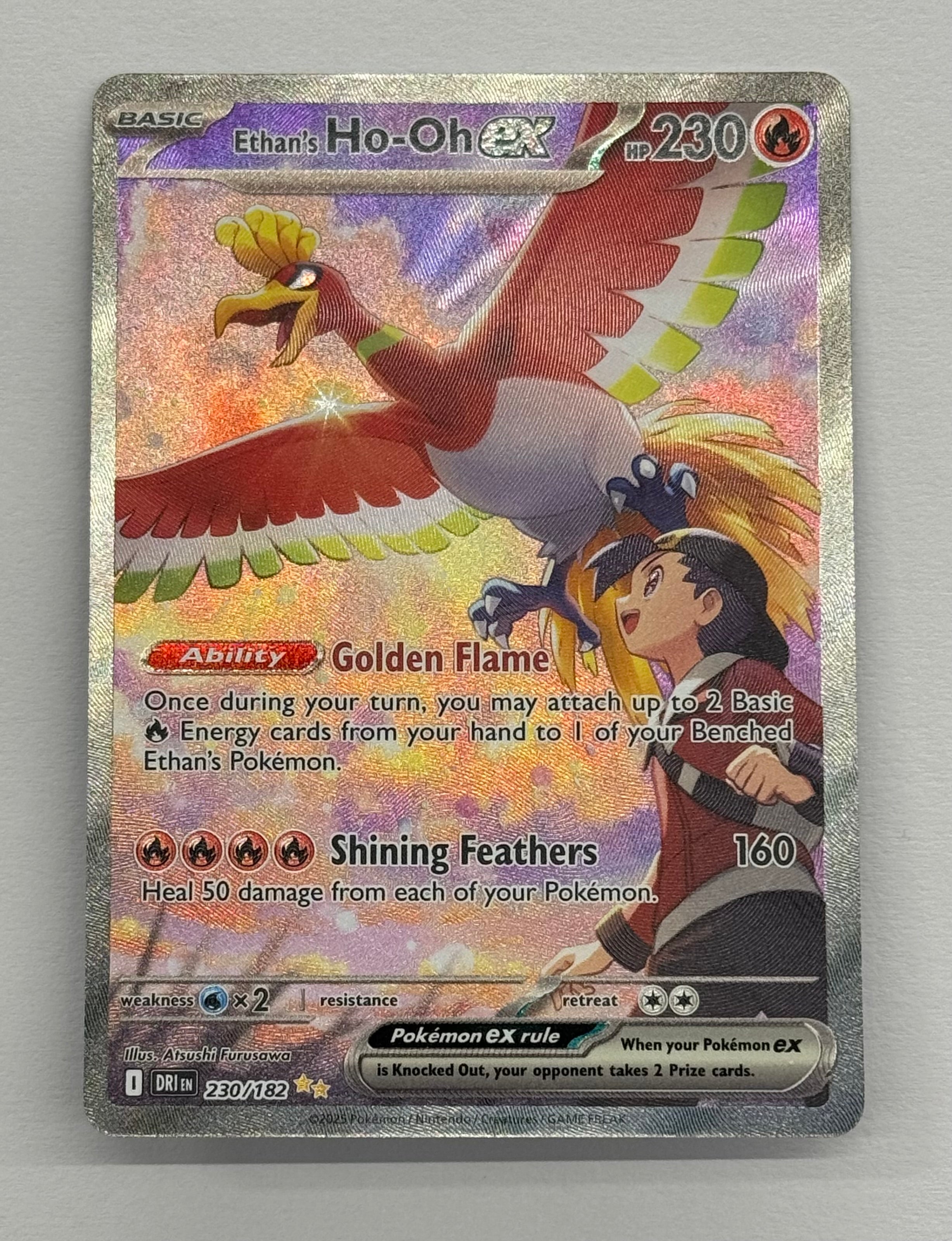 Pokémon TCG - Destined Rivals Ethan's Ho-Oh EX 230/182 NM