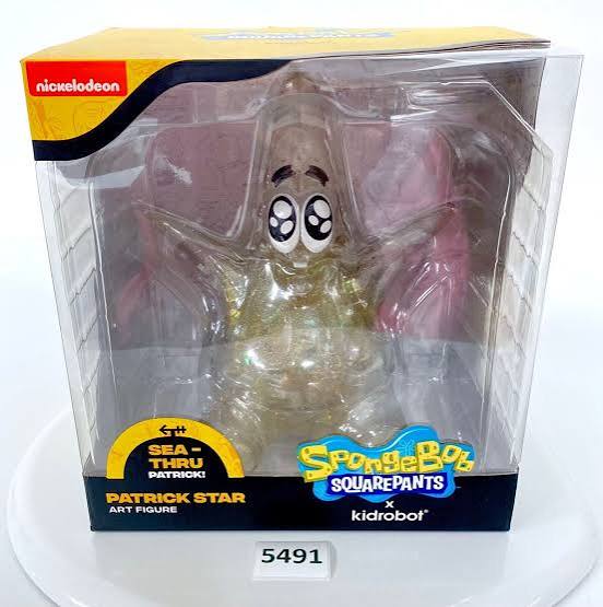 Kidrobot Nickelodeon SpongeBob SquarePants Sea-Thru Patrick Star Vinyl Art Figure