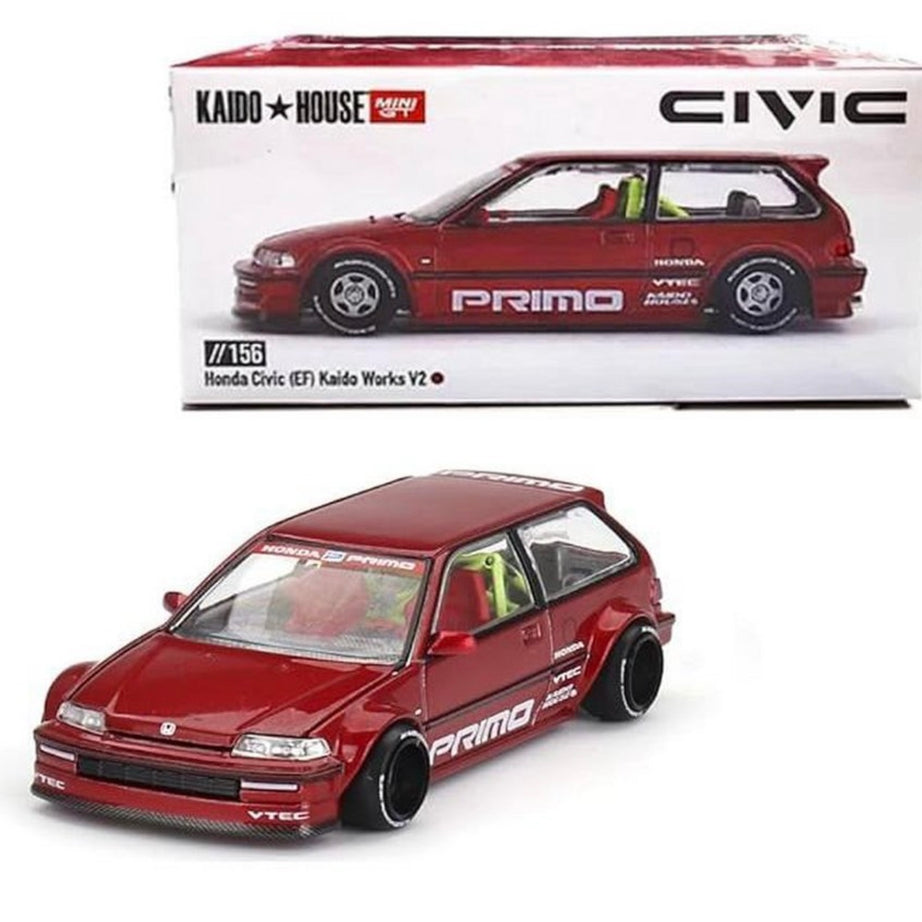 Kaido House Mini GT Honda Civic (EF) Kaido Works V2 1:64 Scale Diecast Car #156