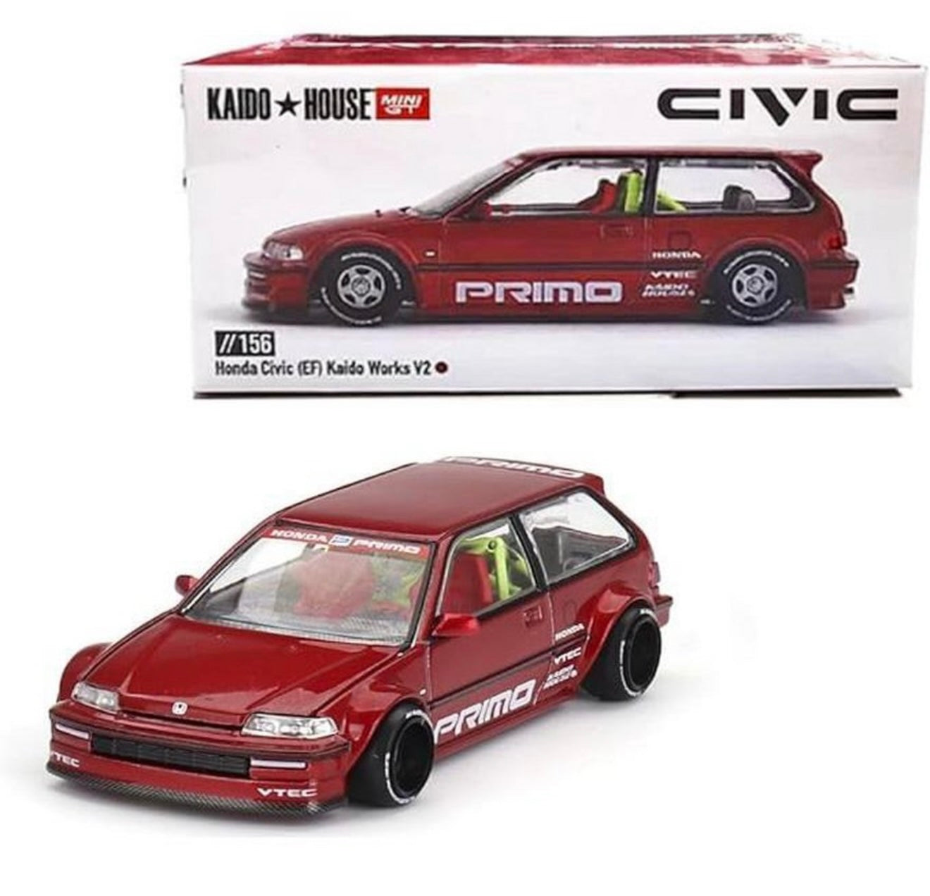 Kaido House Mini GT Honda Civic (EF) Kaido Works V2 1:64 Scale Diecast Car #156