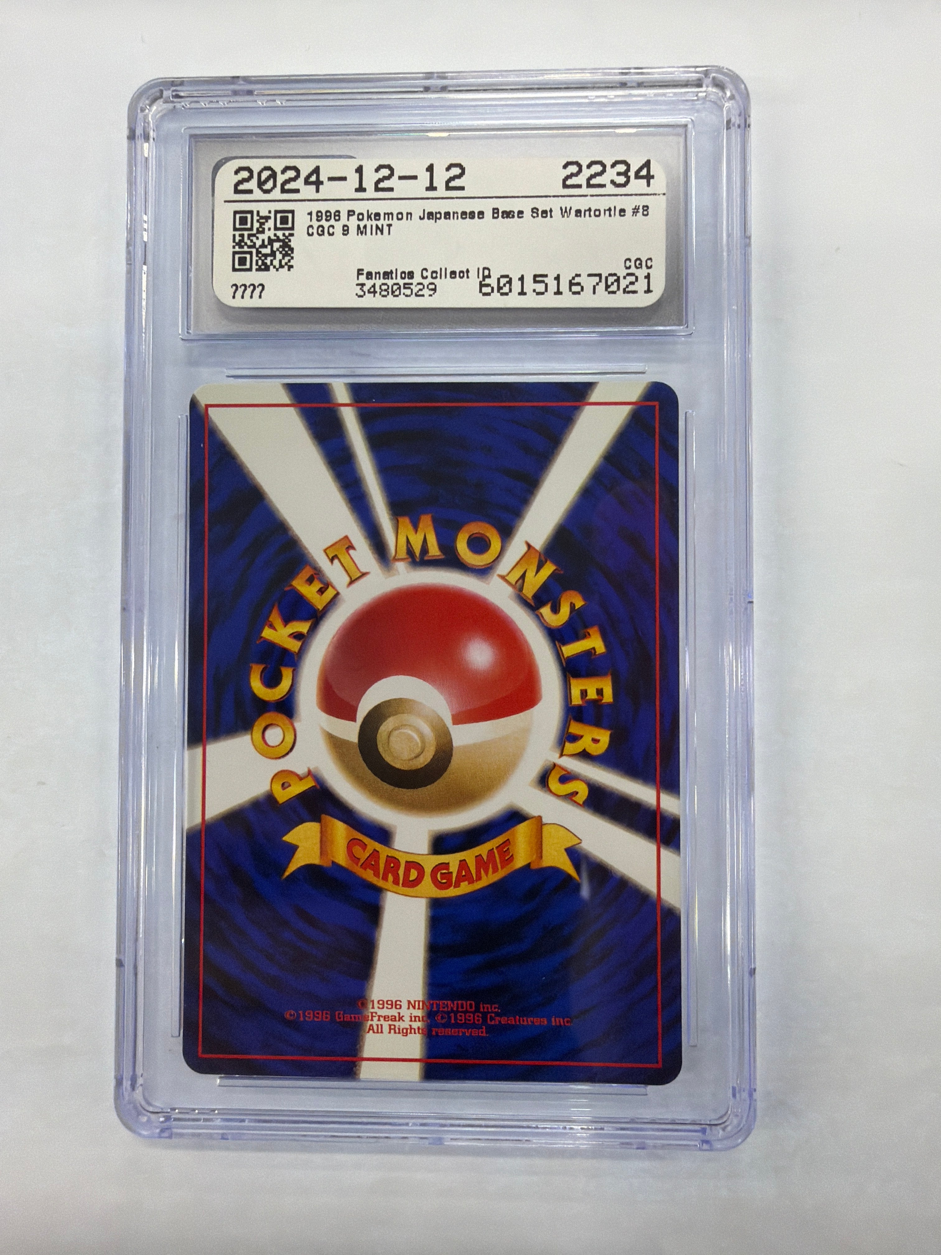 Pokemon TCG - CGC Mint 9 JP Base Set Wartortle No.008