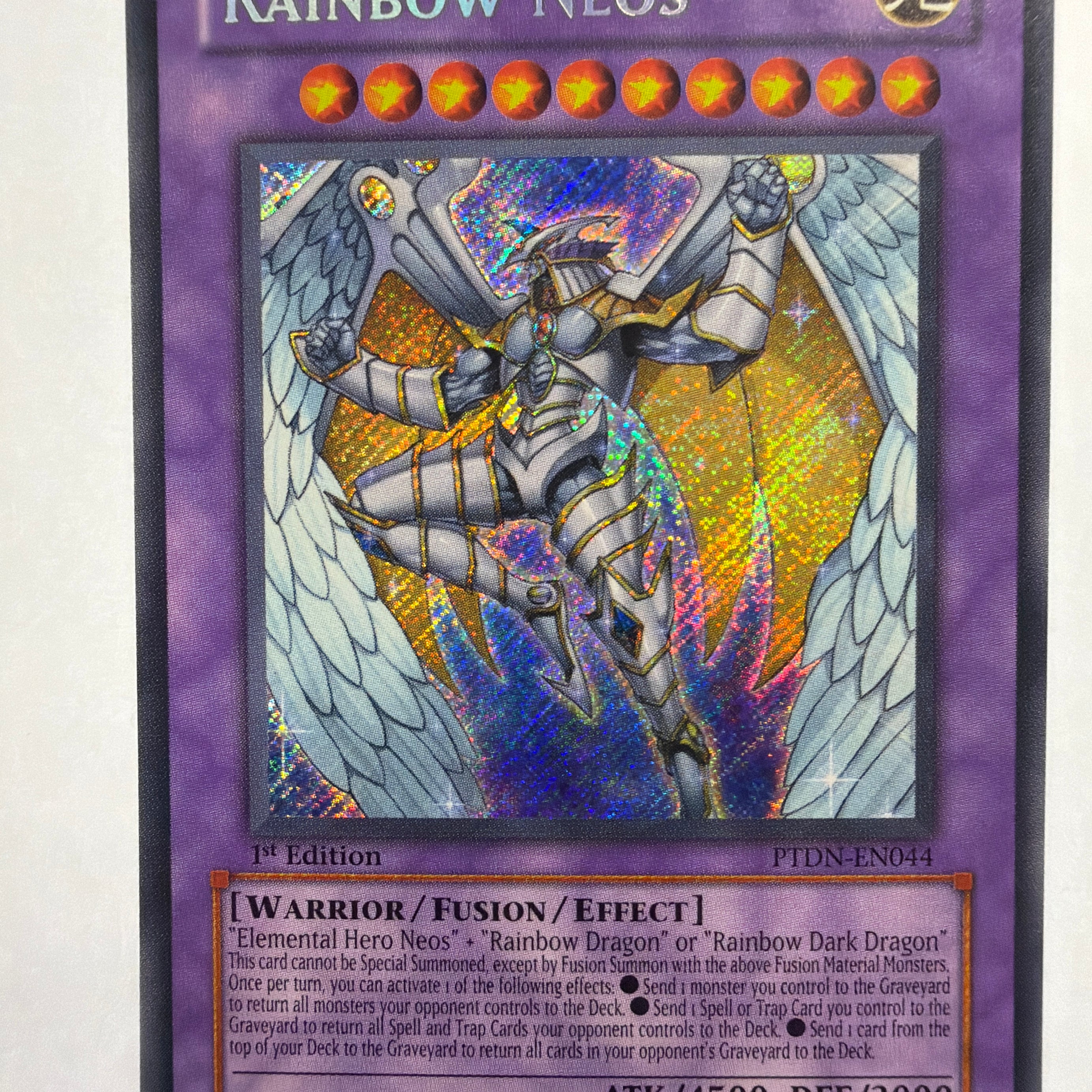 Yu-Gi-Oh! TCG - Phantom Darkness 1st Edition Rainbow Neo PTDN-EN044 Secret Rare LP