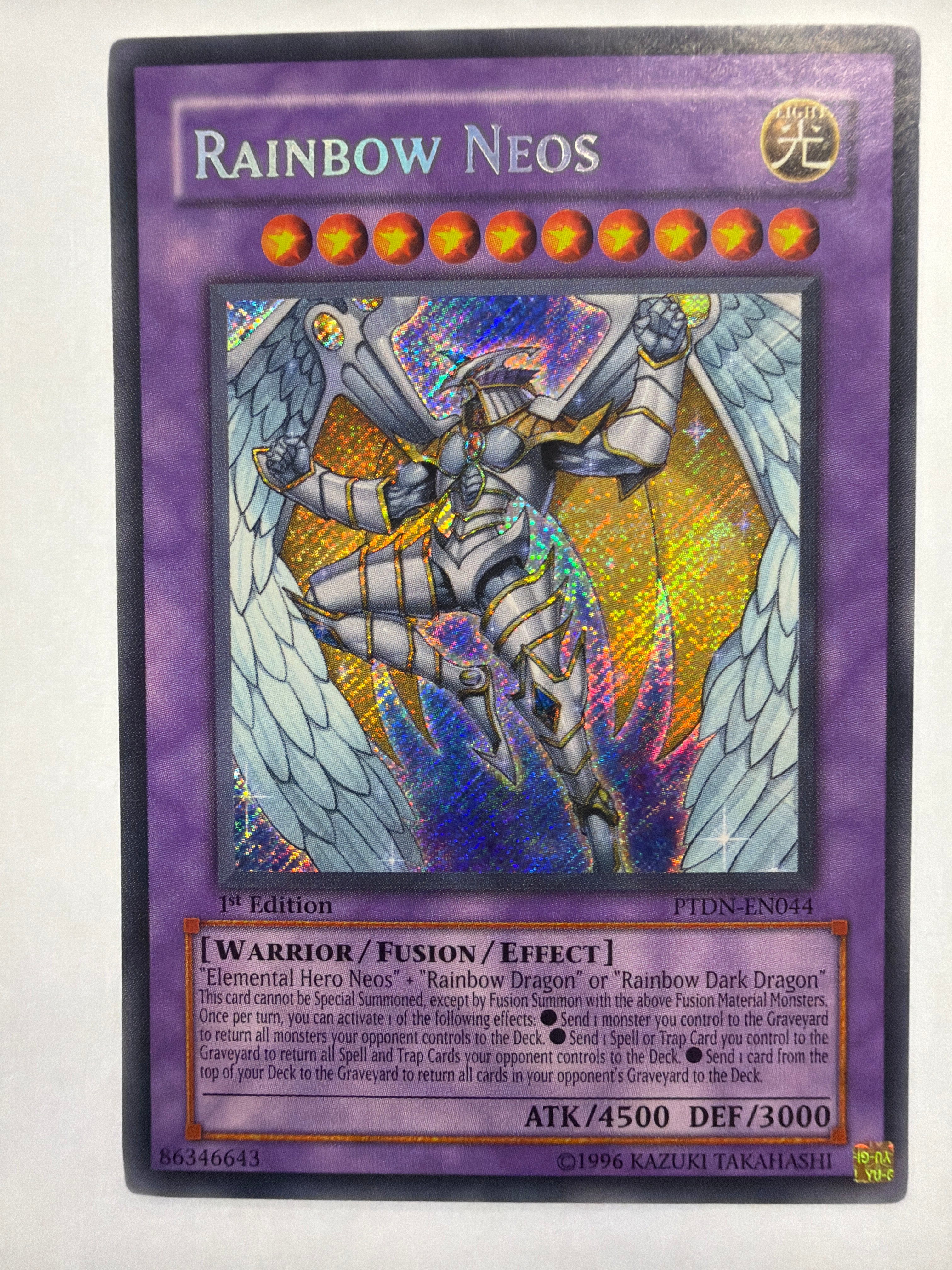 Yu-Gi-Oh! TCG - Phantom Darkness 1st Edition Rainbow Neo PTDN-EN044 Secret Rare LP
