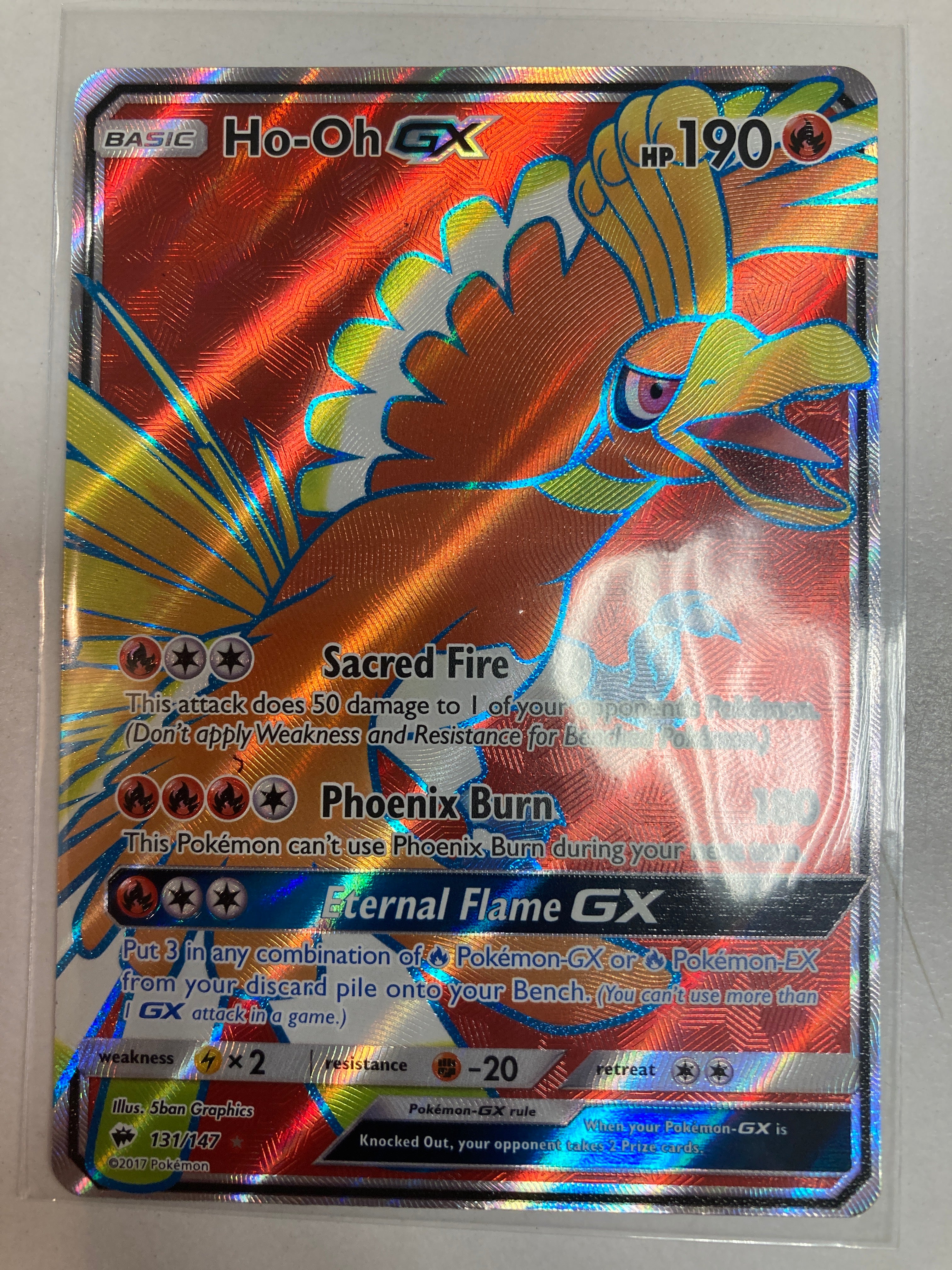 pokemon ho oh gx card Pokemon TCG Ho-Oh GX 131/147 Burning Shadows Full Art NM – True Believers  Gaming and Collectibles