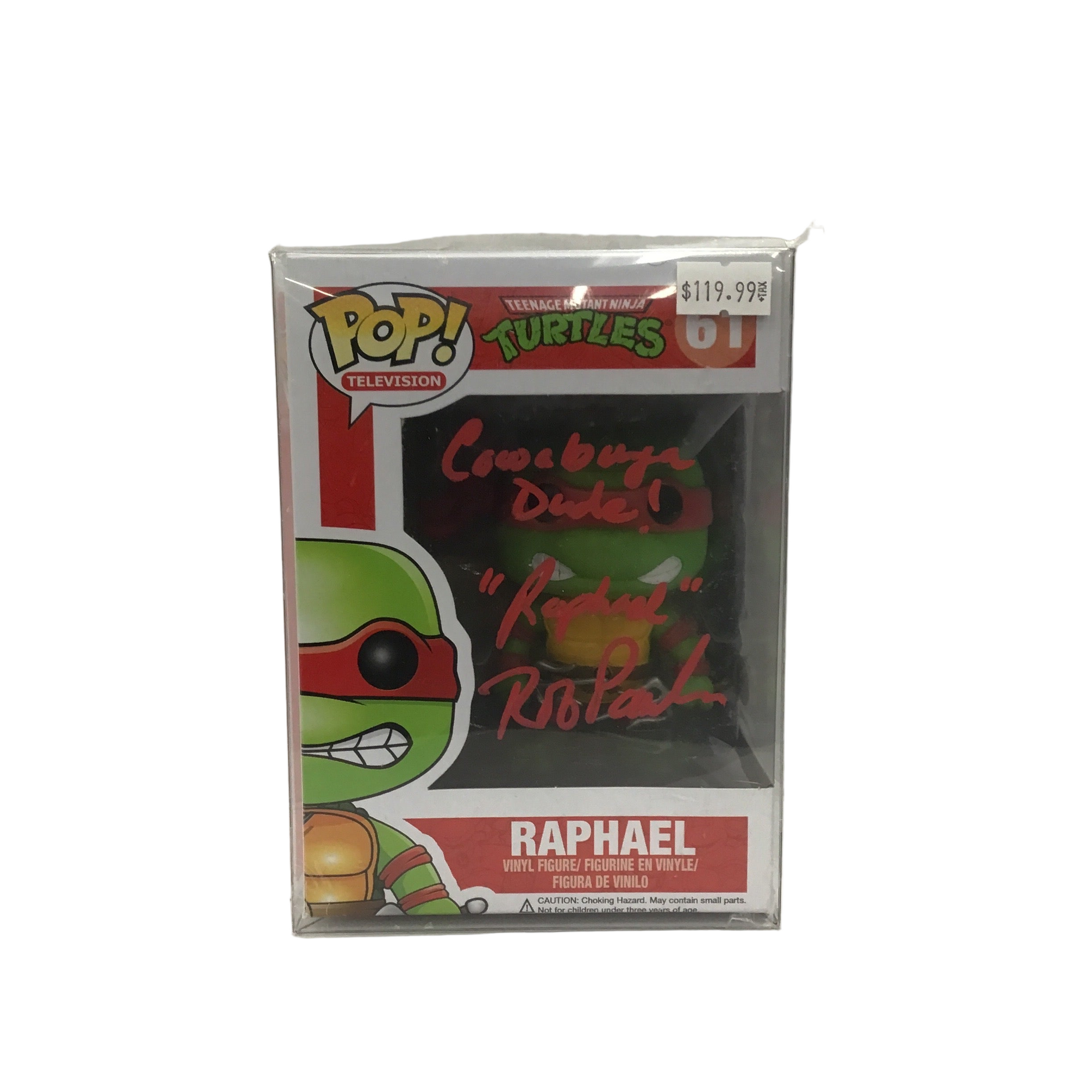 SIGNED Funko Pop! Television Teenage Mutant Ninja Turtles Raphael #61