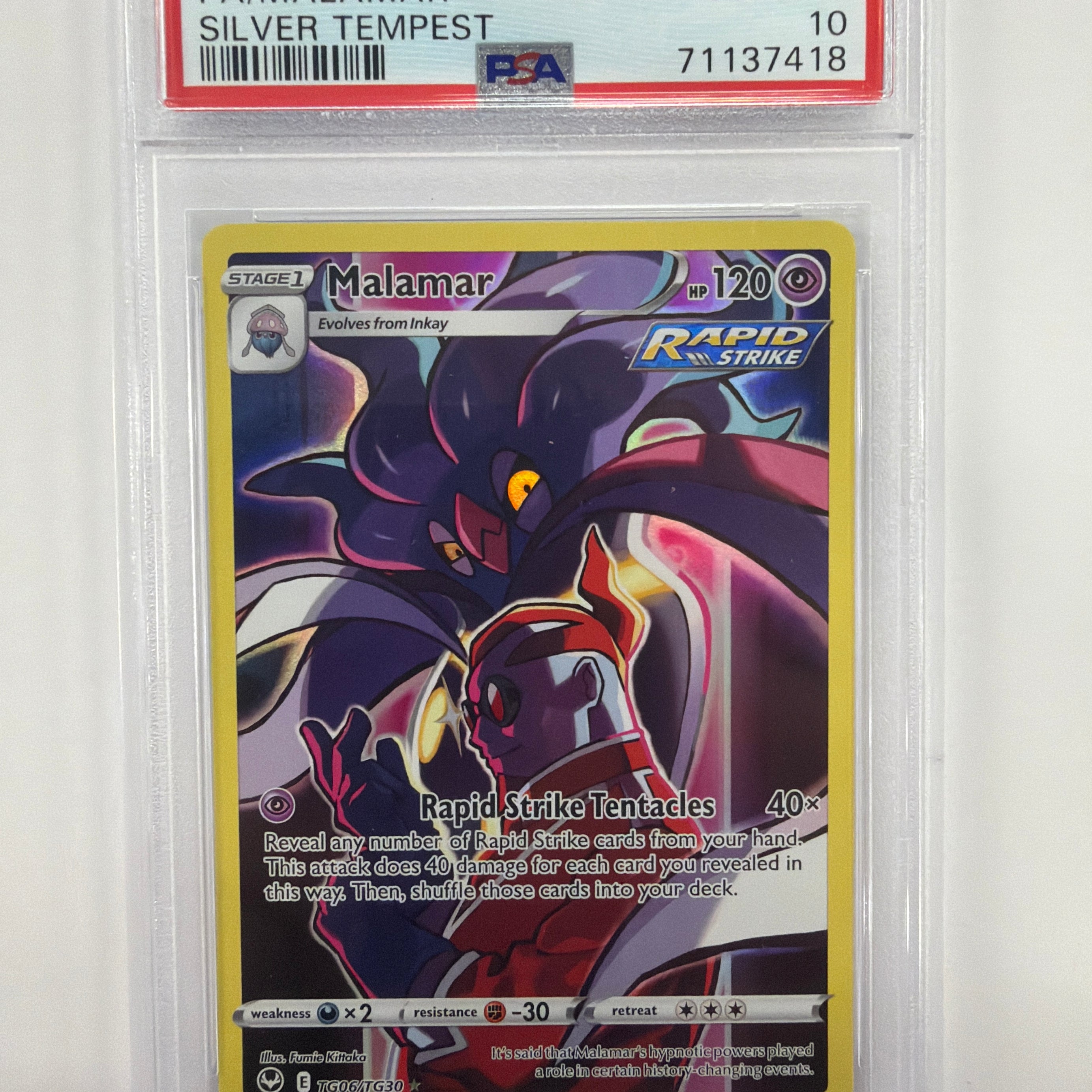 Pokémon TCG - PSA Gem MT 10 Silver Tempest Malamar TG06/TG30