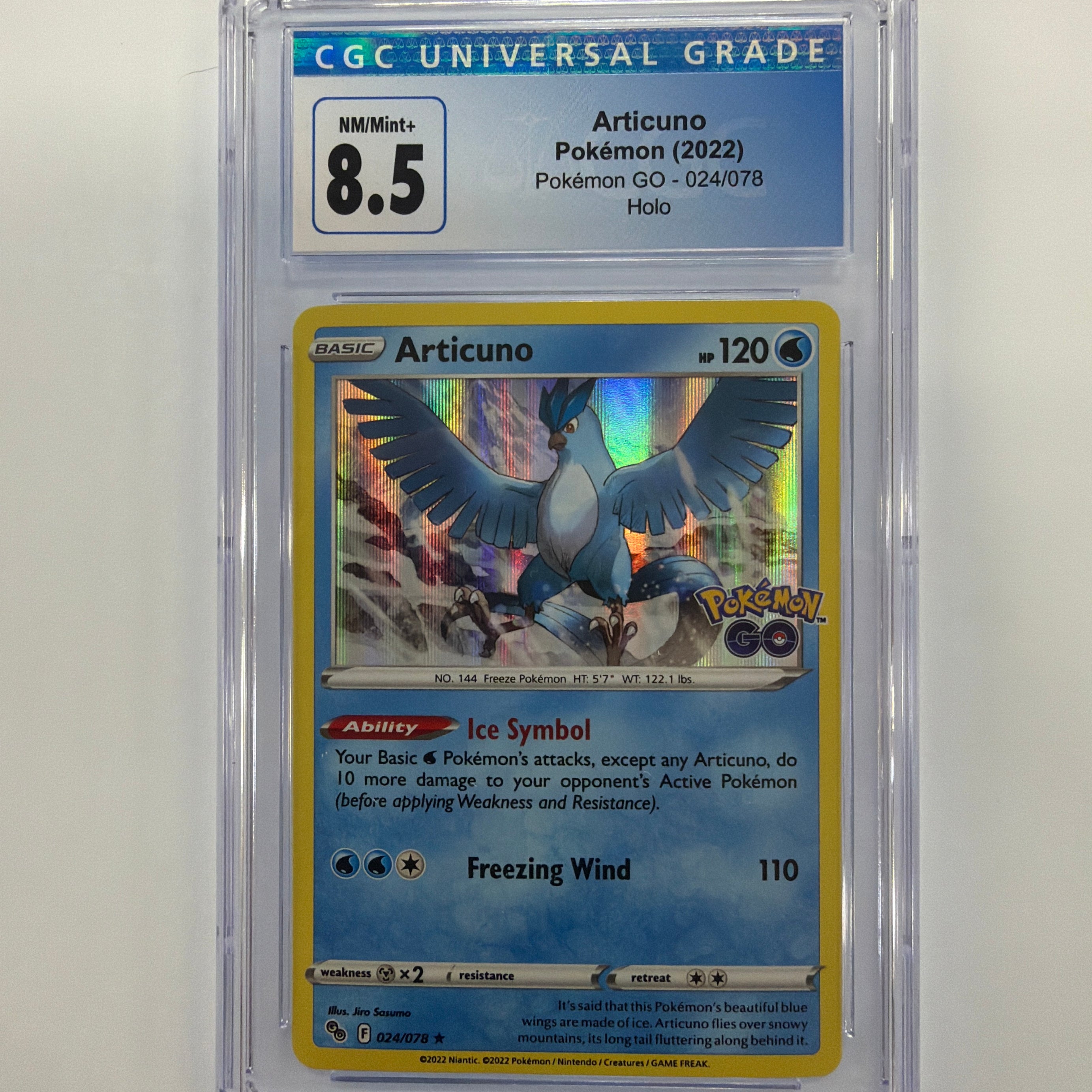 Pokémon TCG - CGC NM/Mint+ 8.5 Pokémon GO Articuno 24/78 Holo
