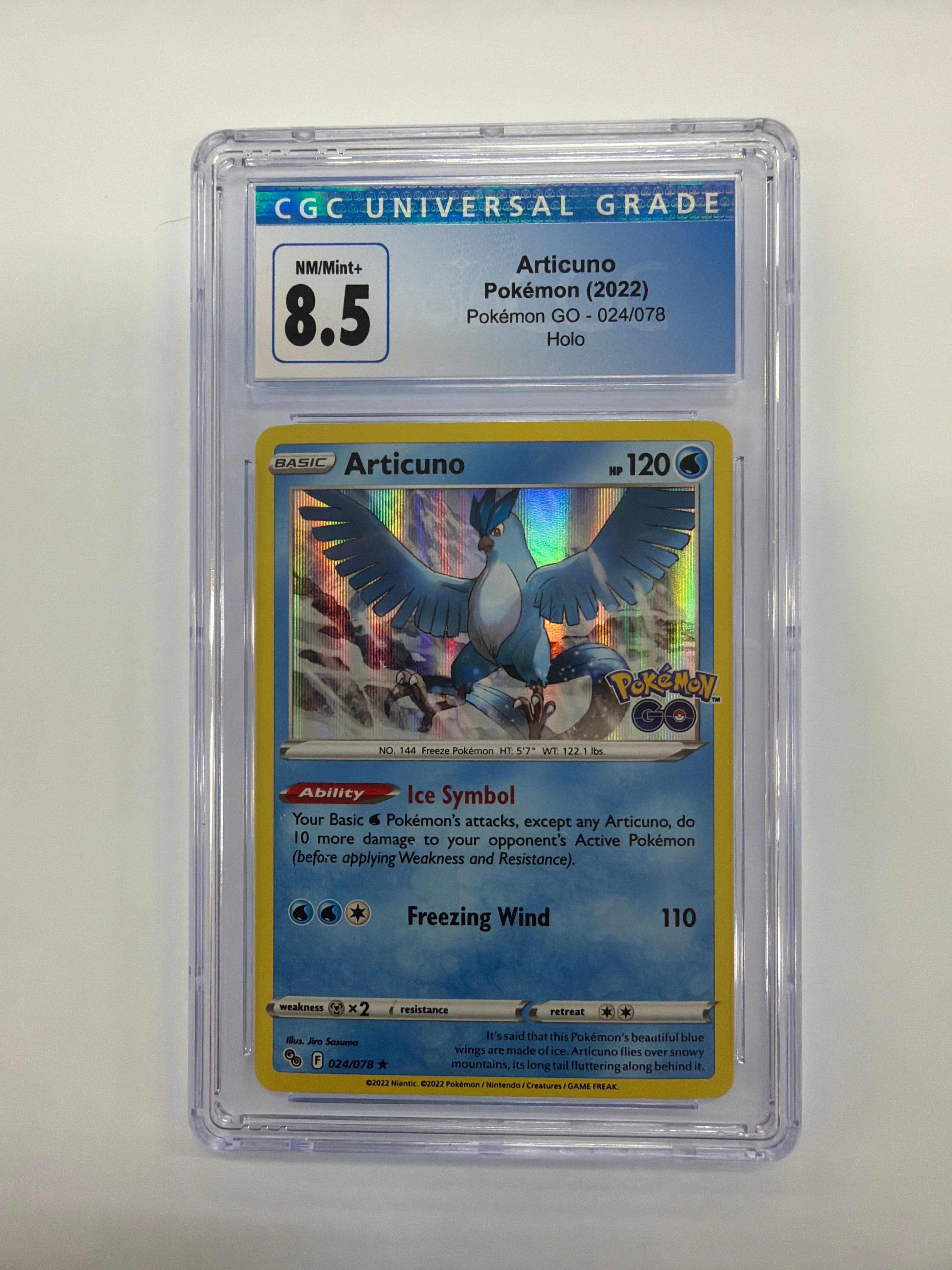Pokémon TCG - CGC NM/Mint+ 8.5 Pokémon GO Articuno 24/78 Holo