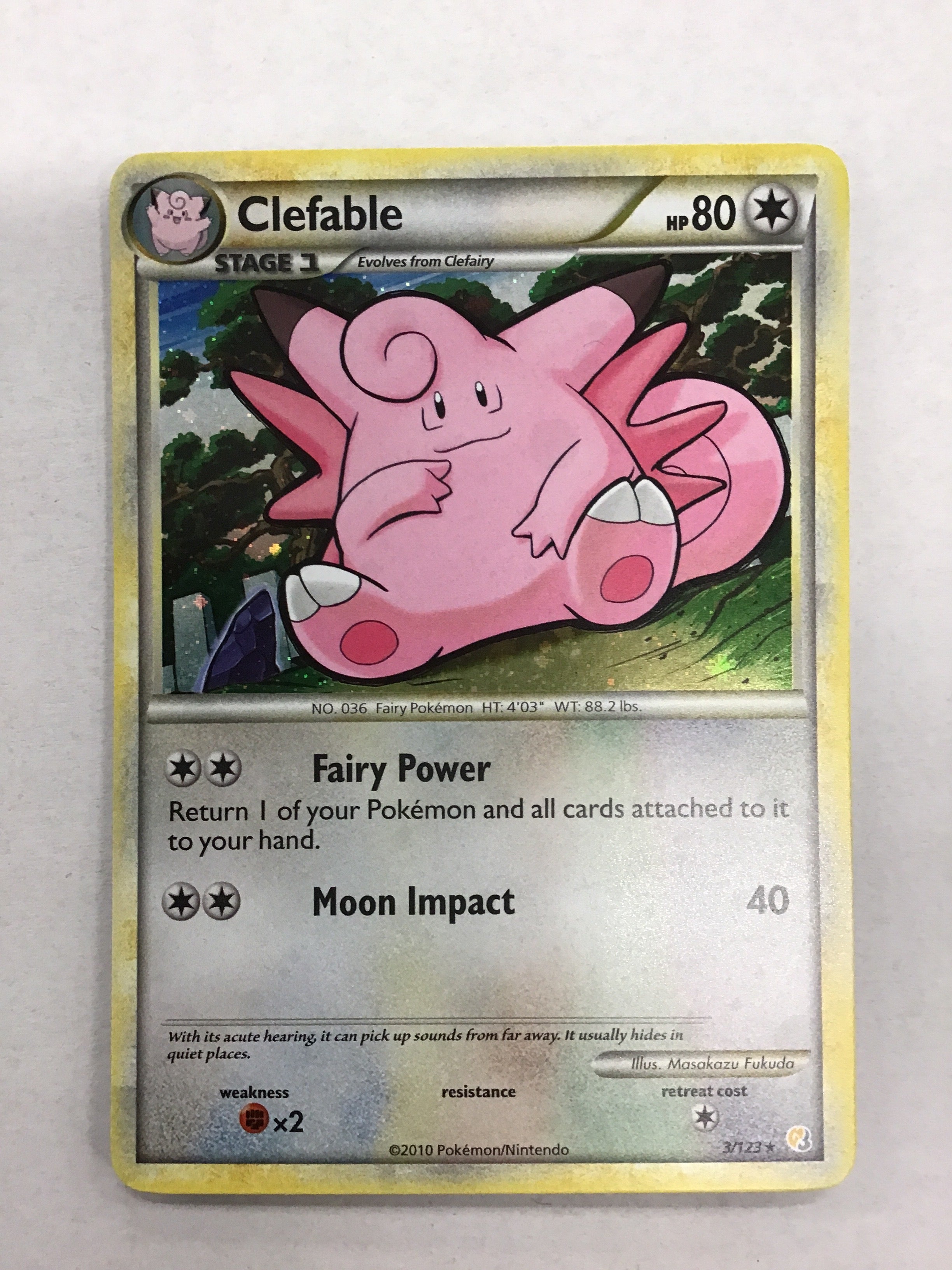 Pokémon TCG - HeartGold & SoulSilver Clefable 3/123 NM