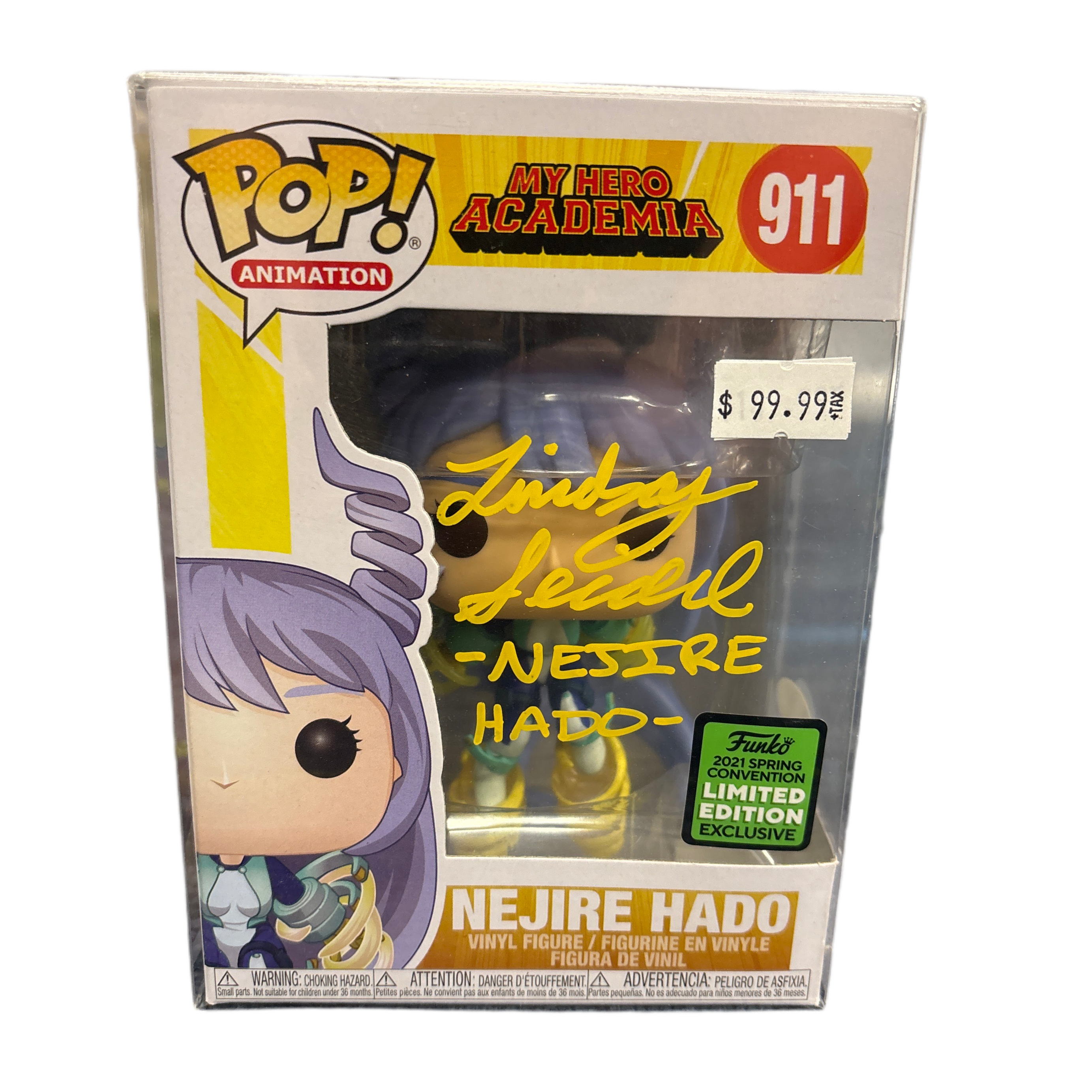SIGNED Funko Pop! Animation My Hero Academia Nejire Hado 2021 Funko Spring Convention Limited Edition Exclusive #911