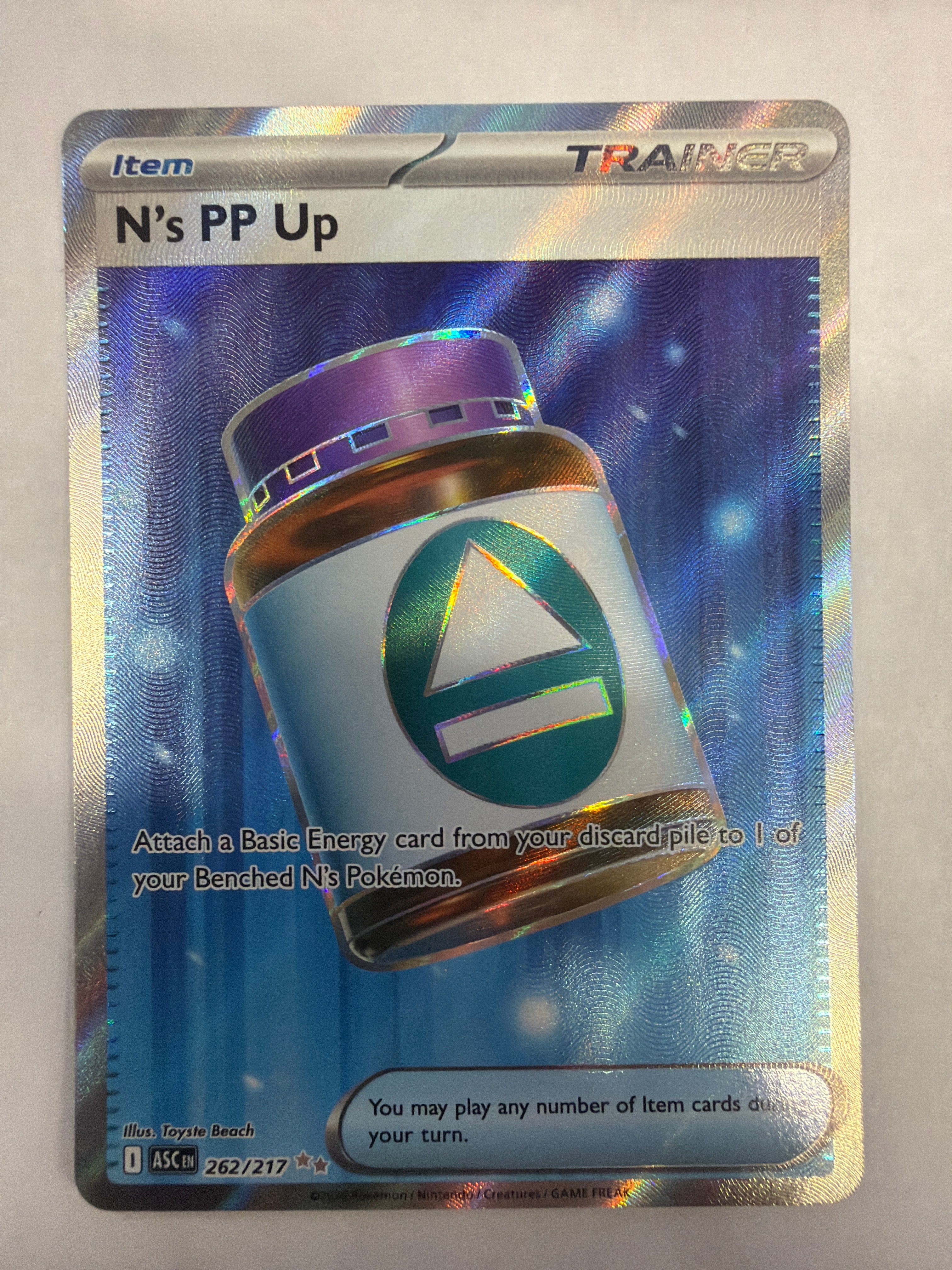Pokémon TCG - Ascended Heroes N's PP Up 262/217 NM