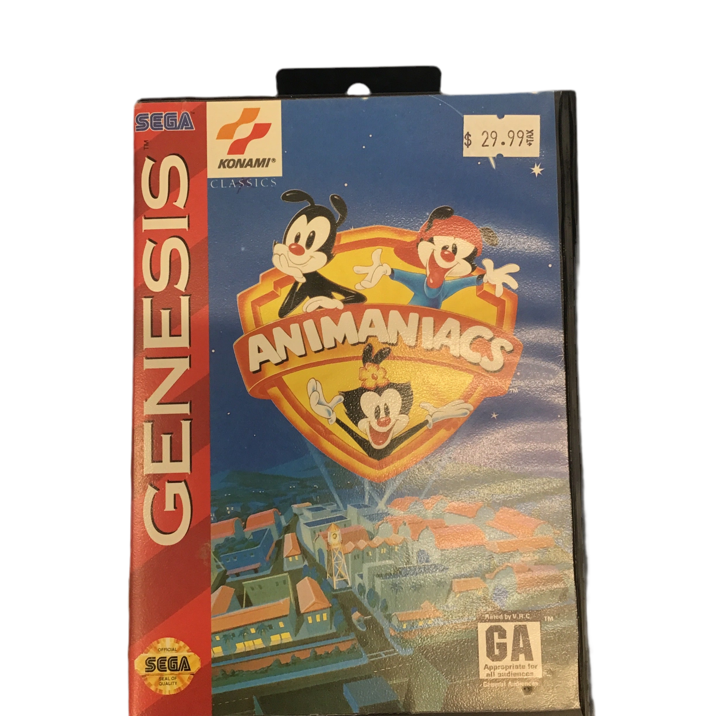 Sega Genesis Konami Classics Animaniacs Video Game