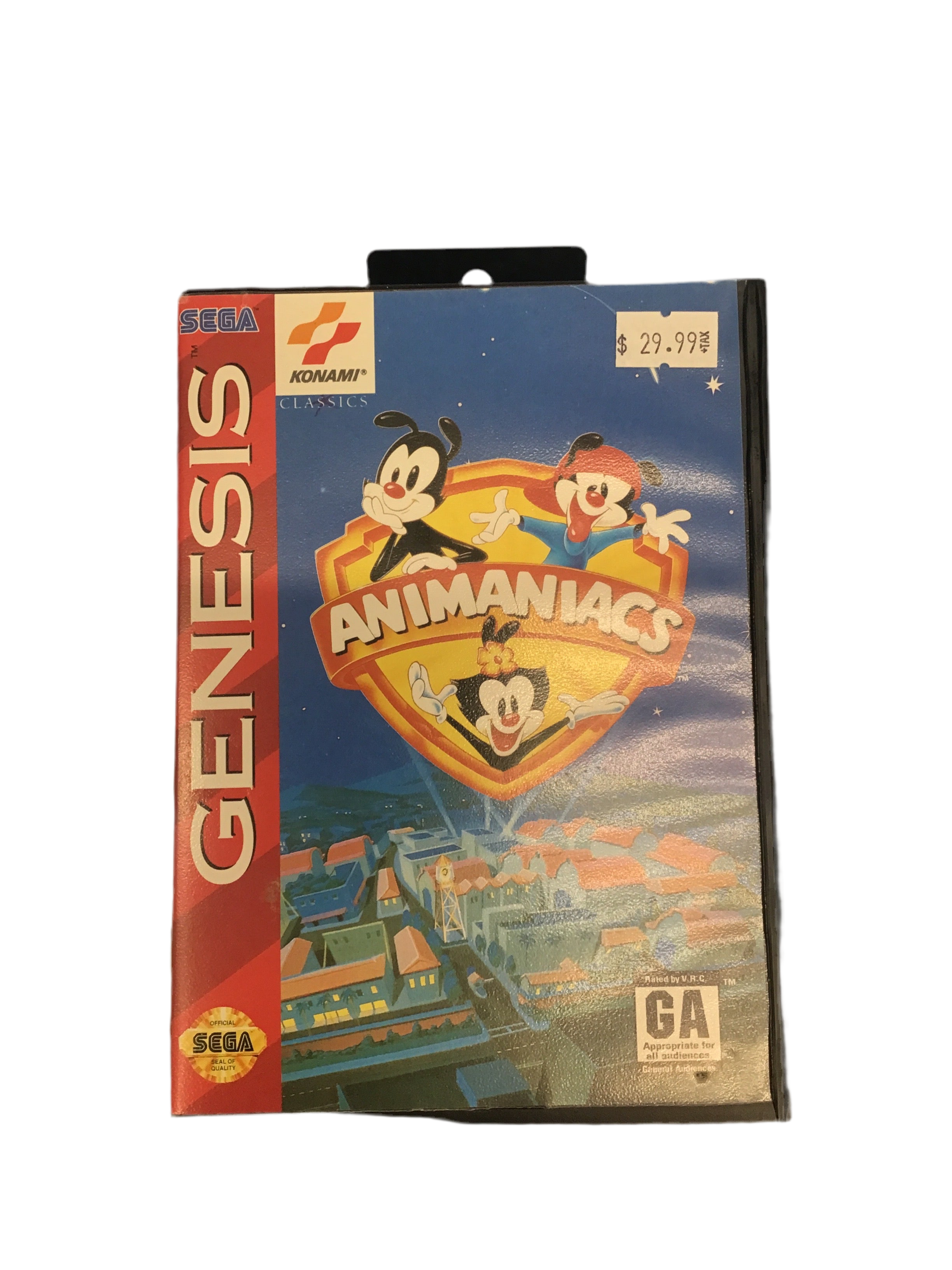Sega Genesis Konami Classics Animaniacs Video Game