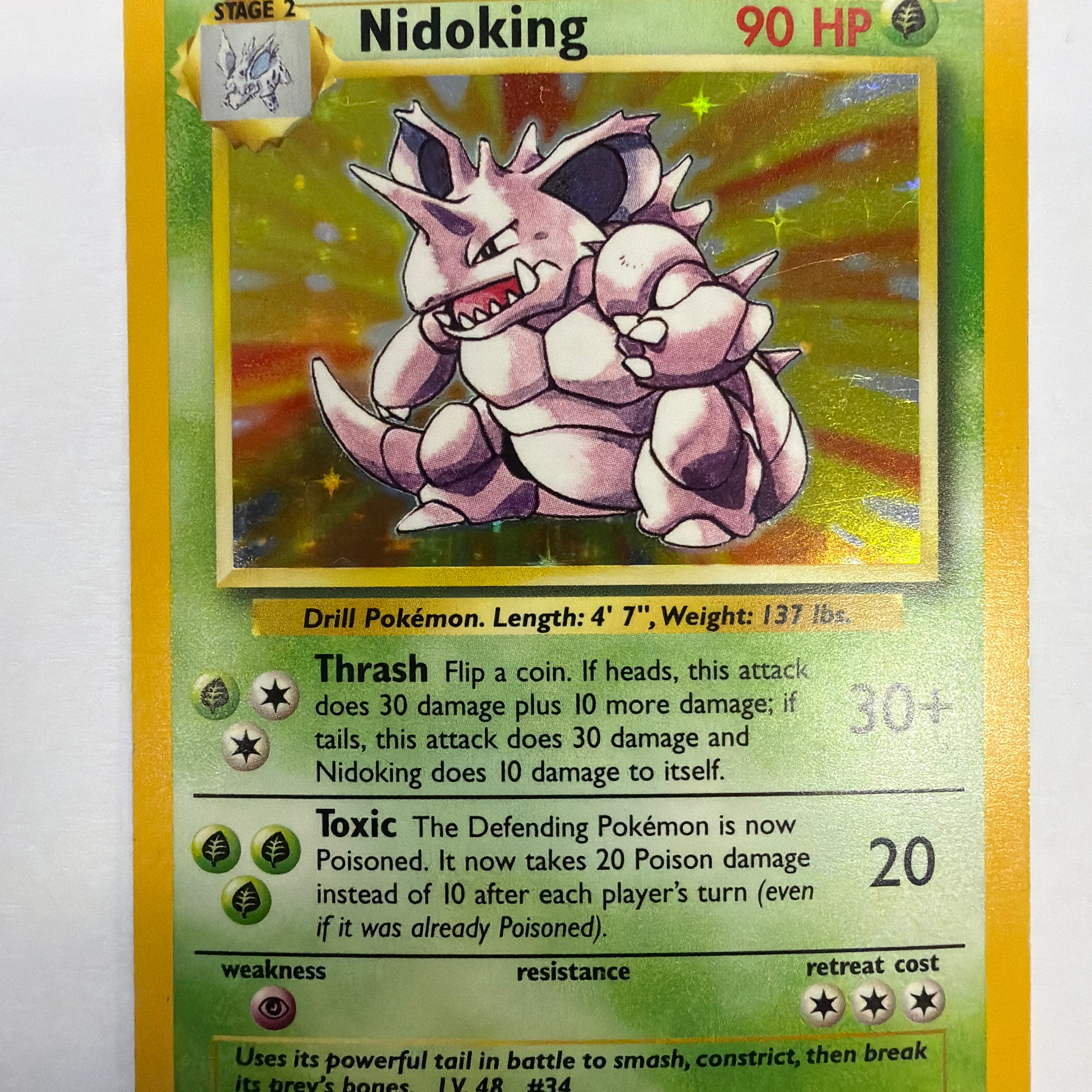 Pokémon TCG - Base Set Unlimited Nidoking 11/102 Holo NM