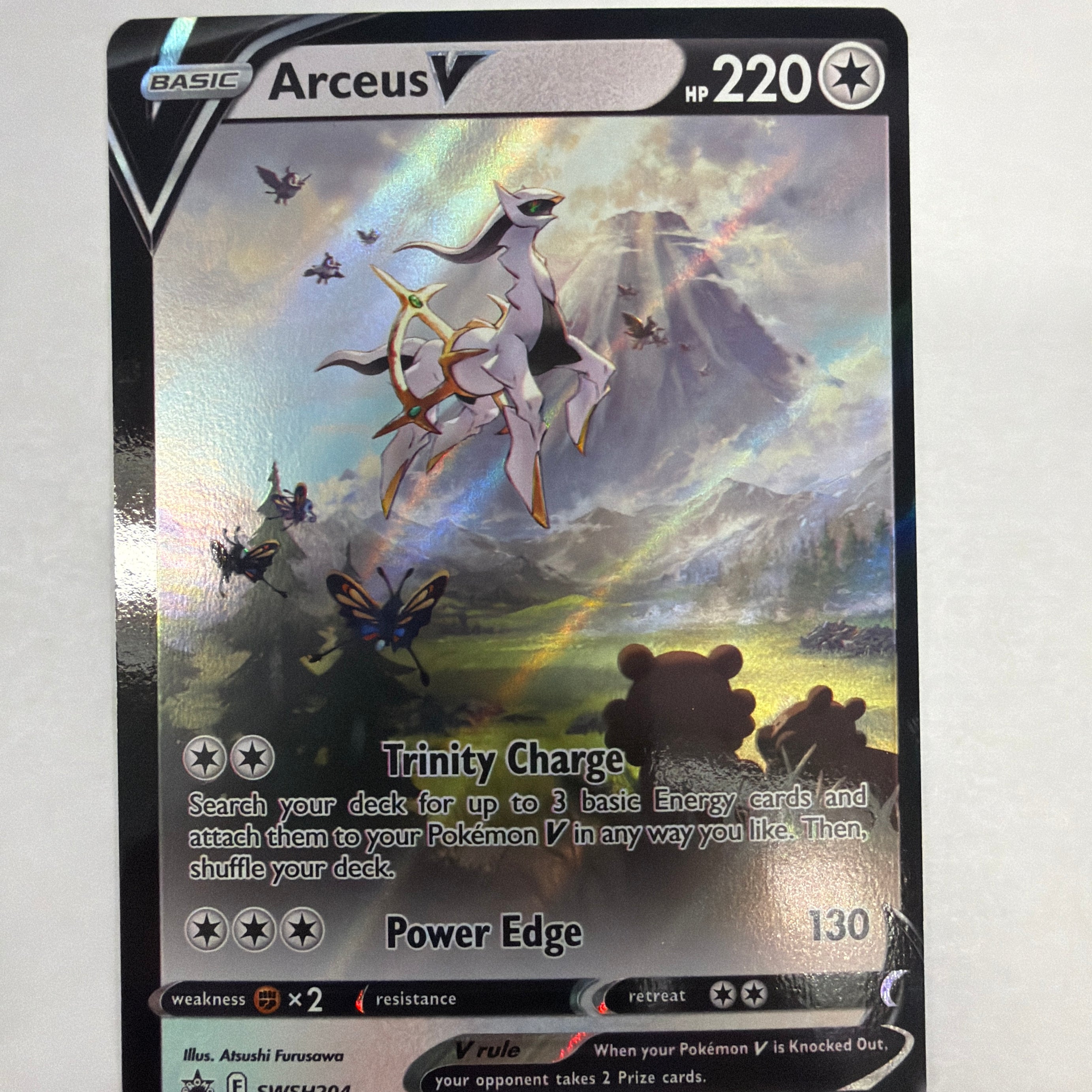 Pokémon TCG - Sword & Shield Promo Cards Arceus V SWSH204 NM