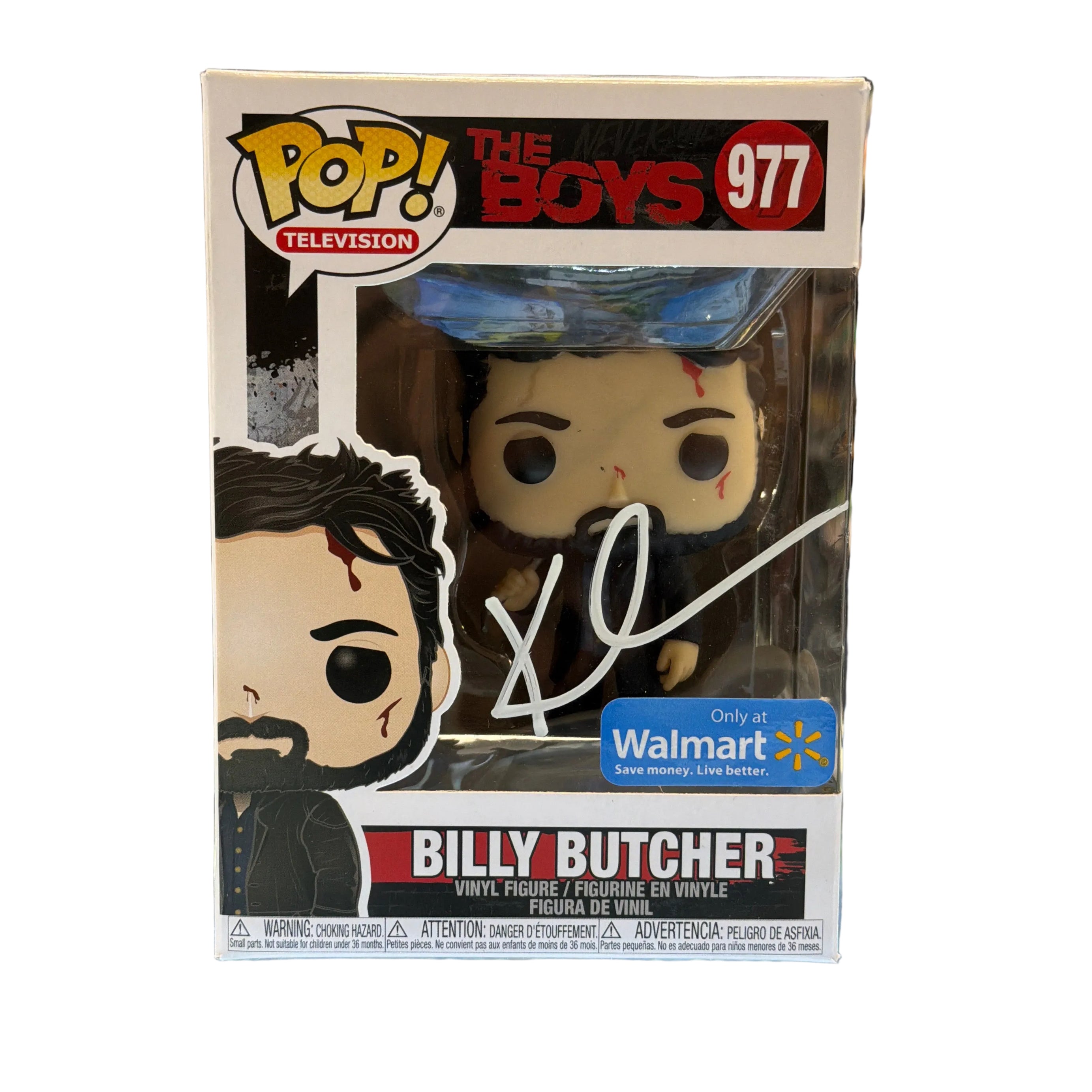 SIGNED Funko Pop! Television The Boys Billy Butcher Walmart Exclusive #977
