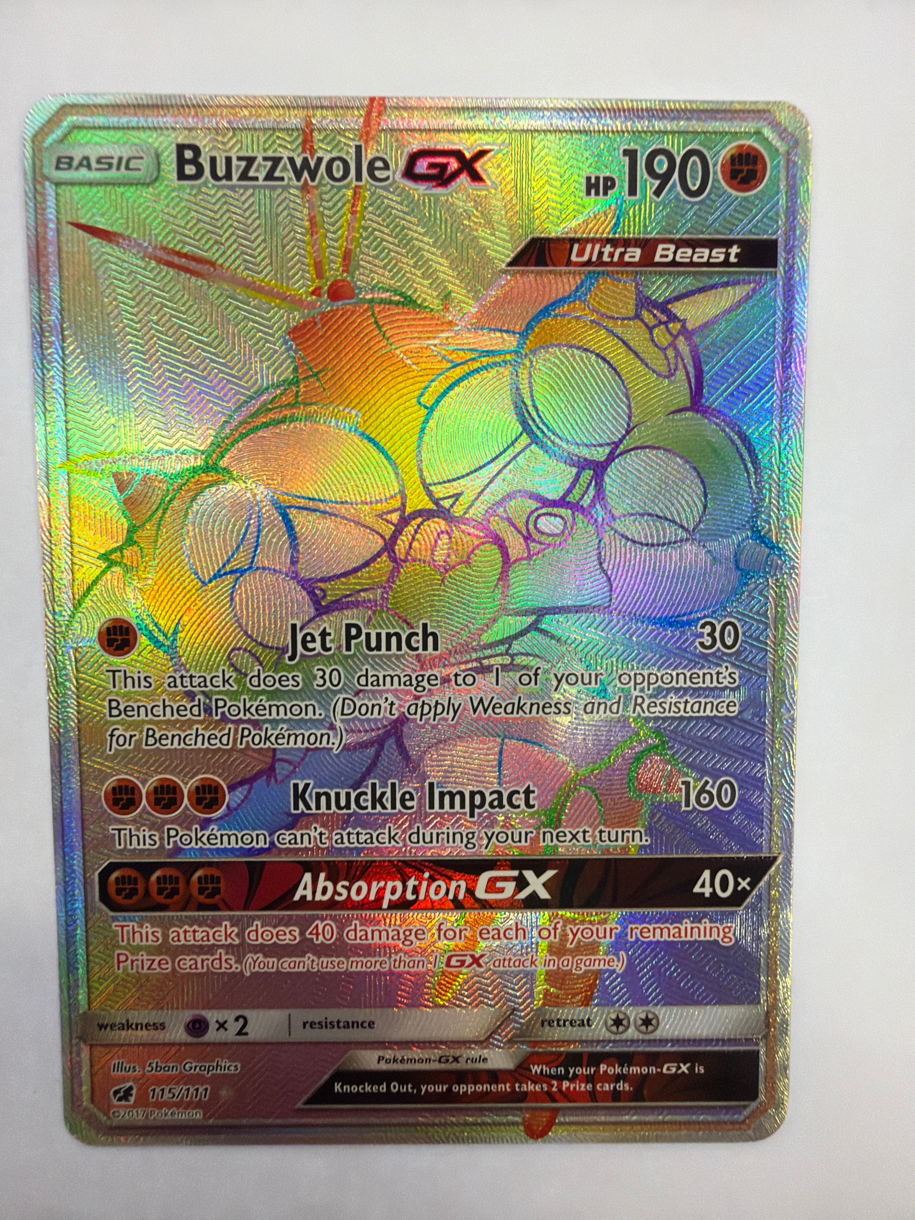 Pokémon TCG - Crimson Invasion Buzzwole GX 115/111 NM