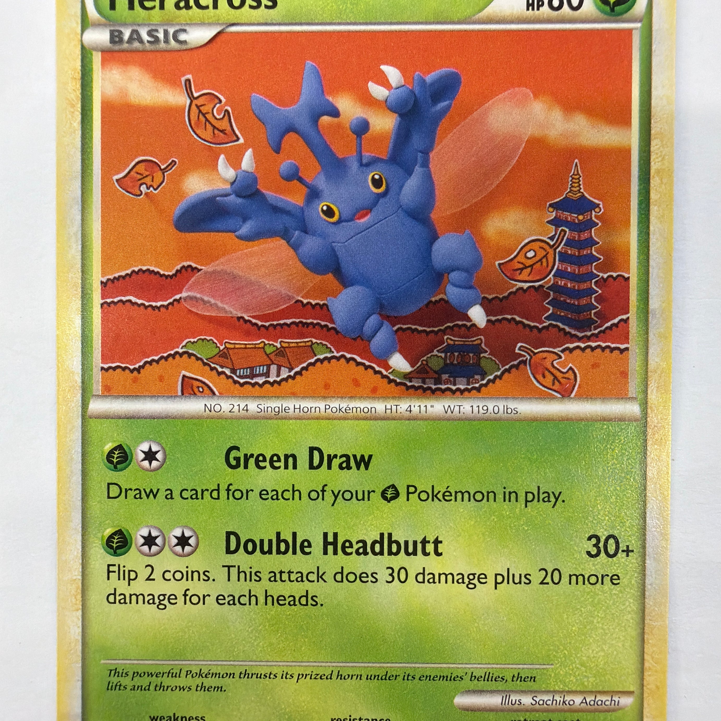 Pokémon TCG - HeartGold SoulSilver Heracross 43/123 Non-Holo NM