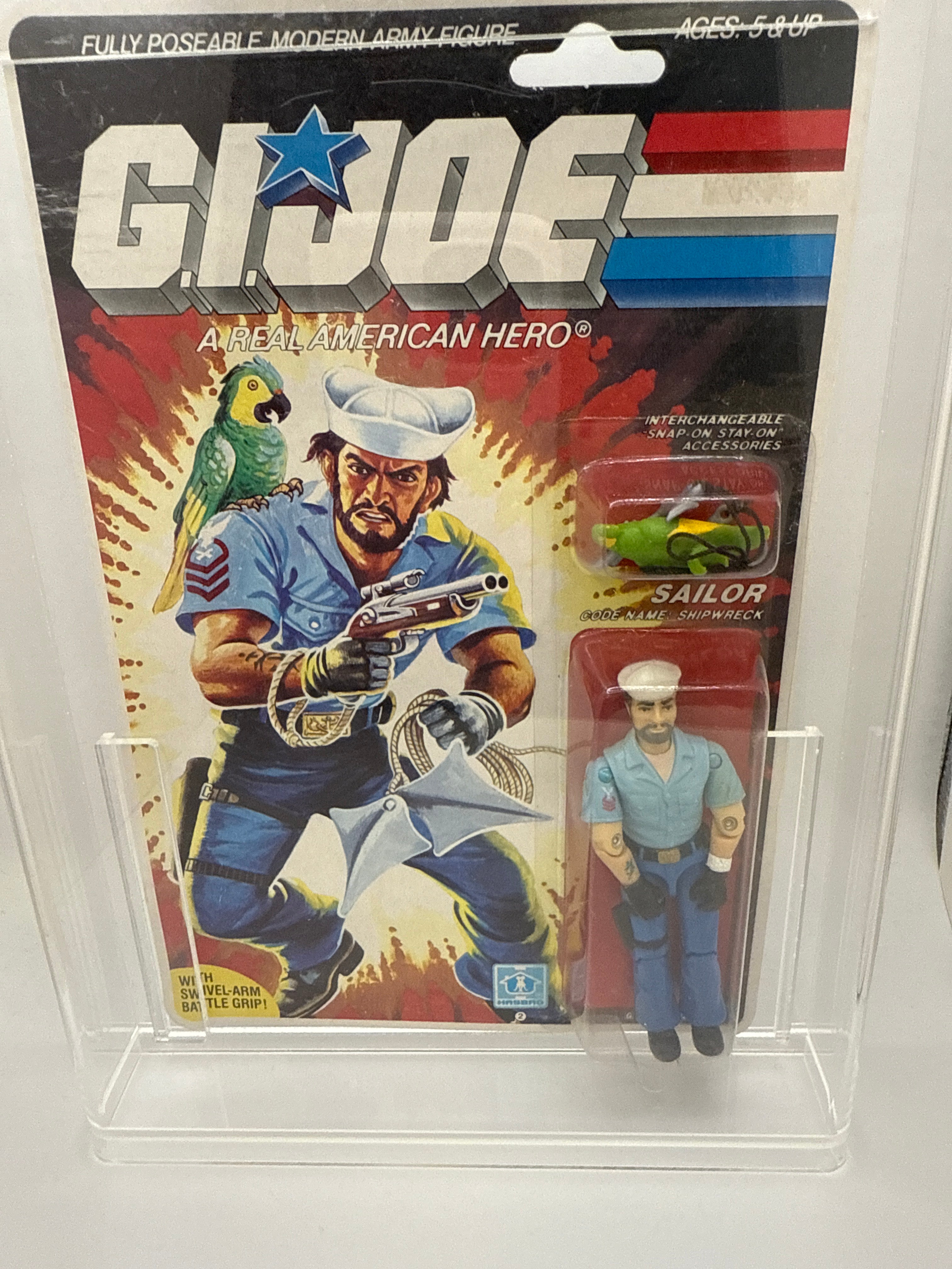Hasbro G.I. Joe Vintage 1985 Code Name: Shipwreck Action Figure Carded 36 Back Punched Card Action Figure