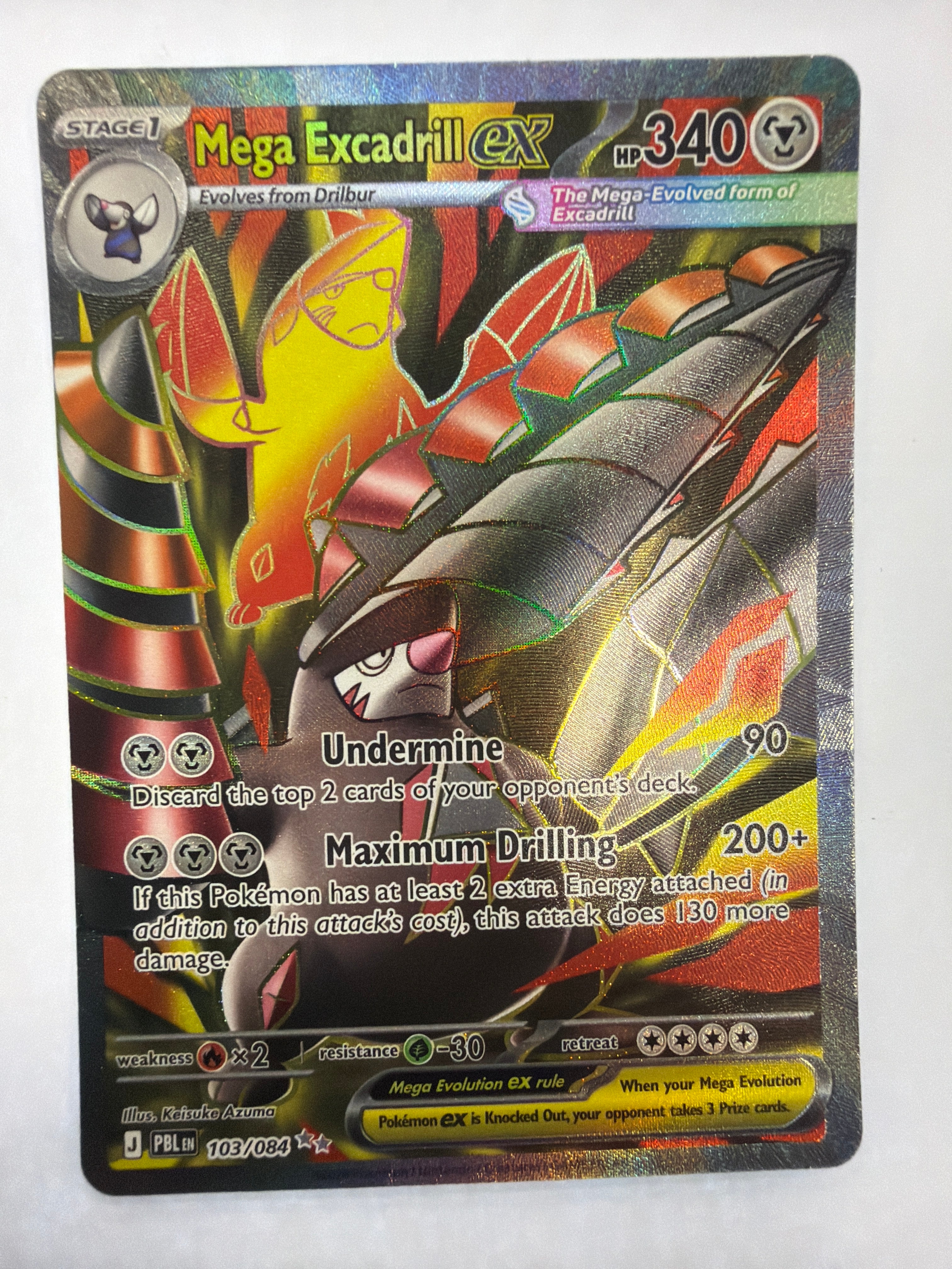 Pokémon TCG - Pitch Black Mega Excadrill ex 103/084 NM