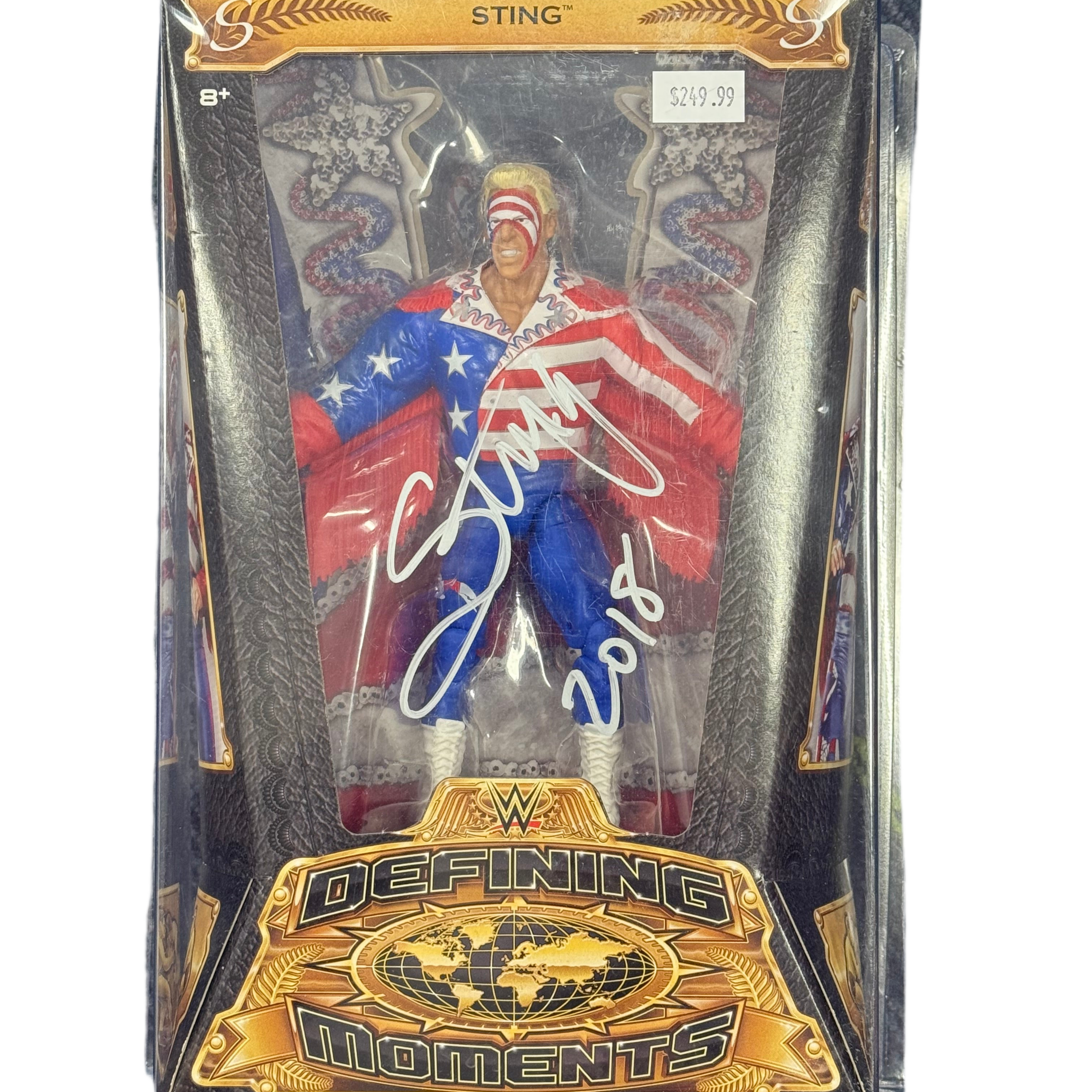 WWE Mattel Defining Moments Sting Signed Action Figure