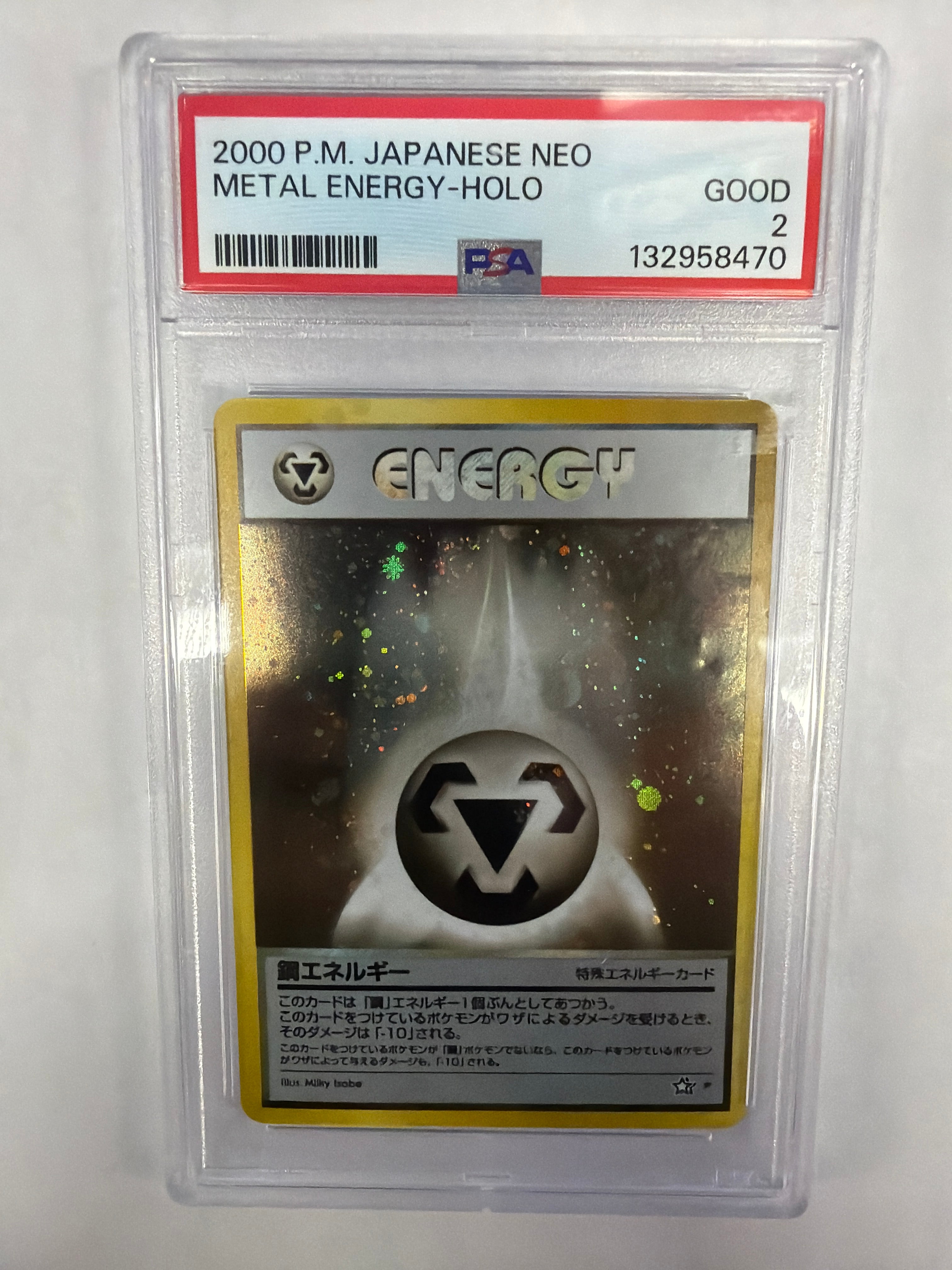 Pokémon TCG - PSA Good 2 Japanese Neo Genesis Metal Energy Holo