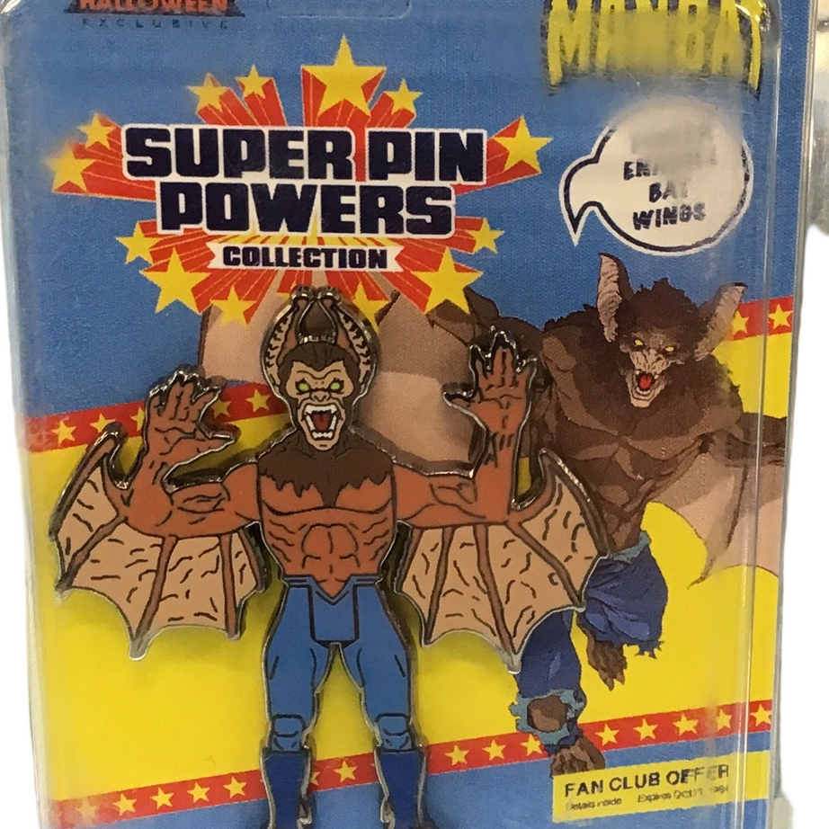 Pin Raiders Super Pin Powers Collection Manbat Halloween Exclusive