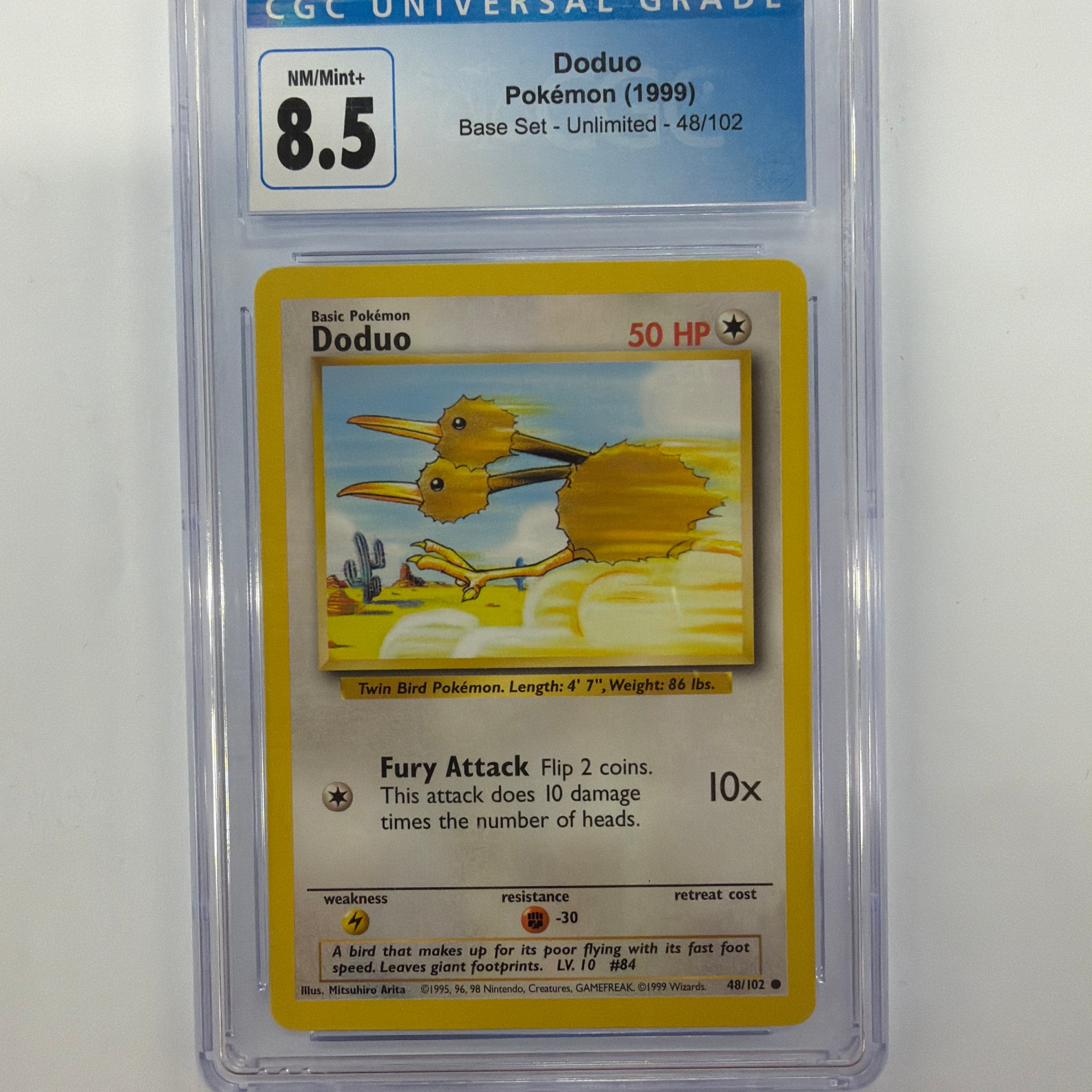 Pokémon TCG - CGC NM/Mint+ 8.5 Base Set Unlimited Doduo 48/102
